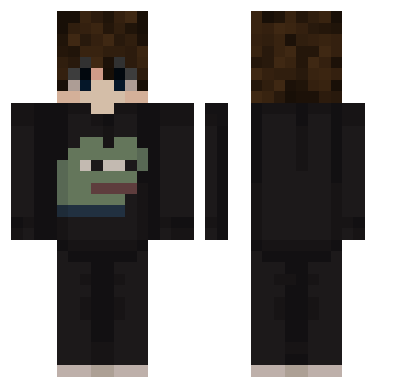 Szymonek7910 Minecraft skin, front and back view