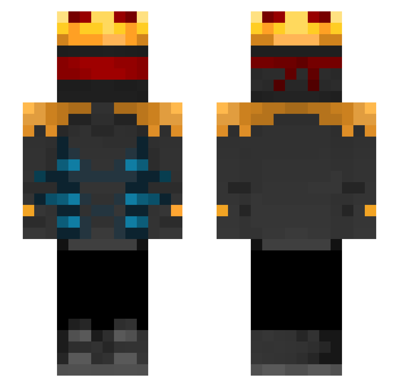HLink27 Minecraft skin, front and back view