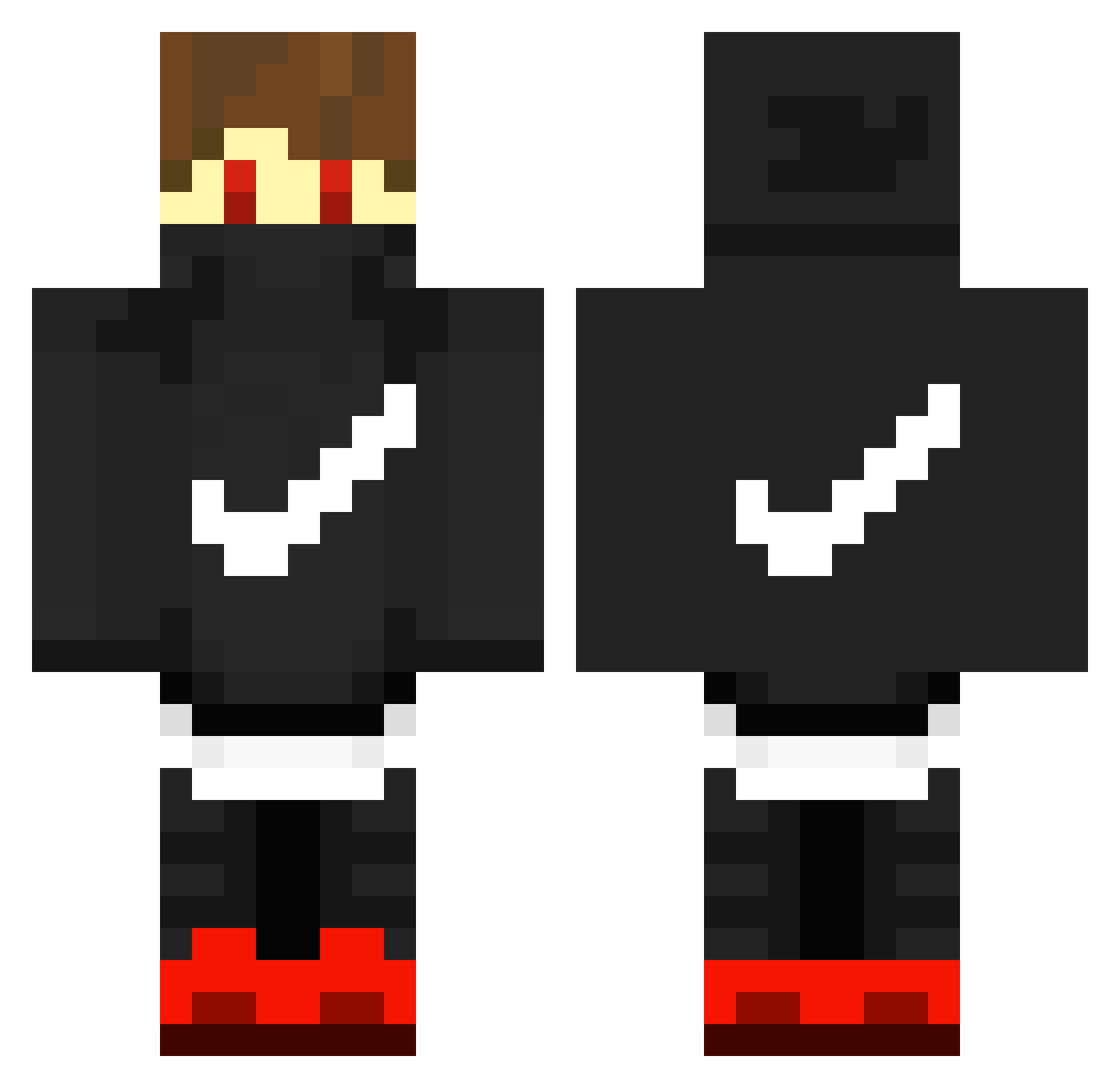 Venomdog00 Minecraft skin, front and back view
