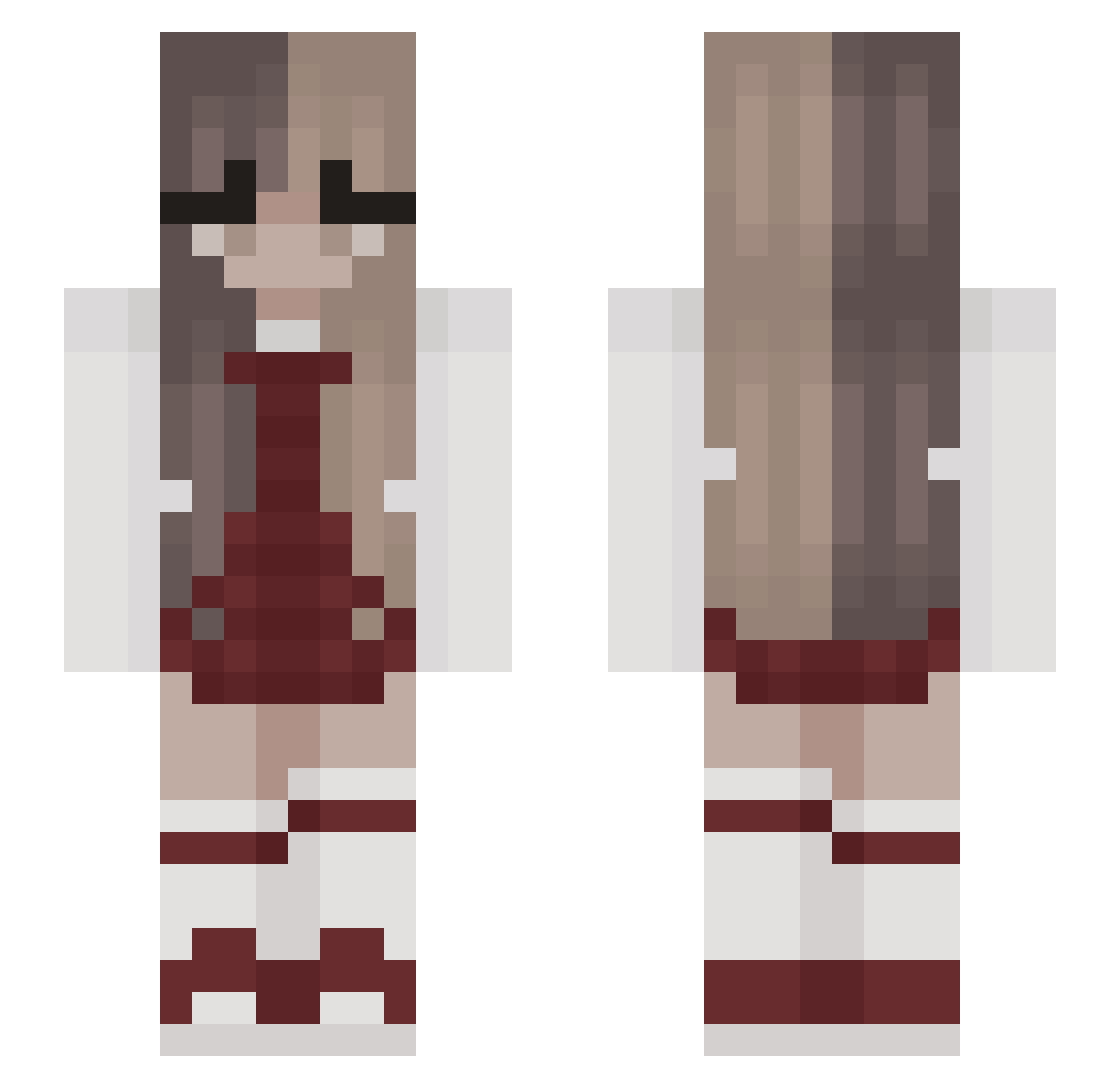 Su_neee Minecraft skin, front and back view