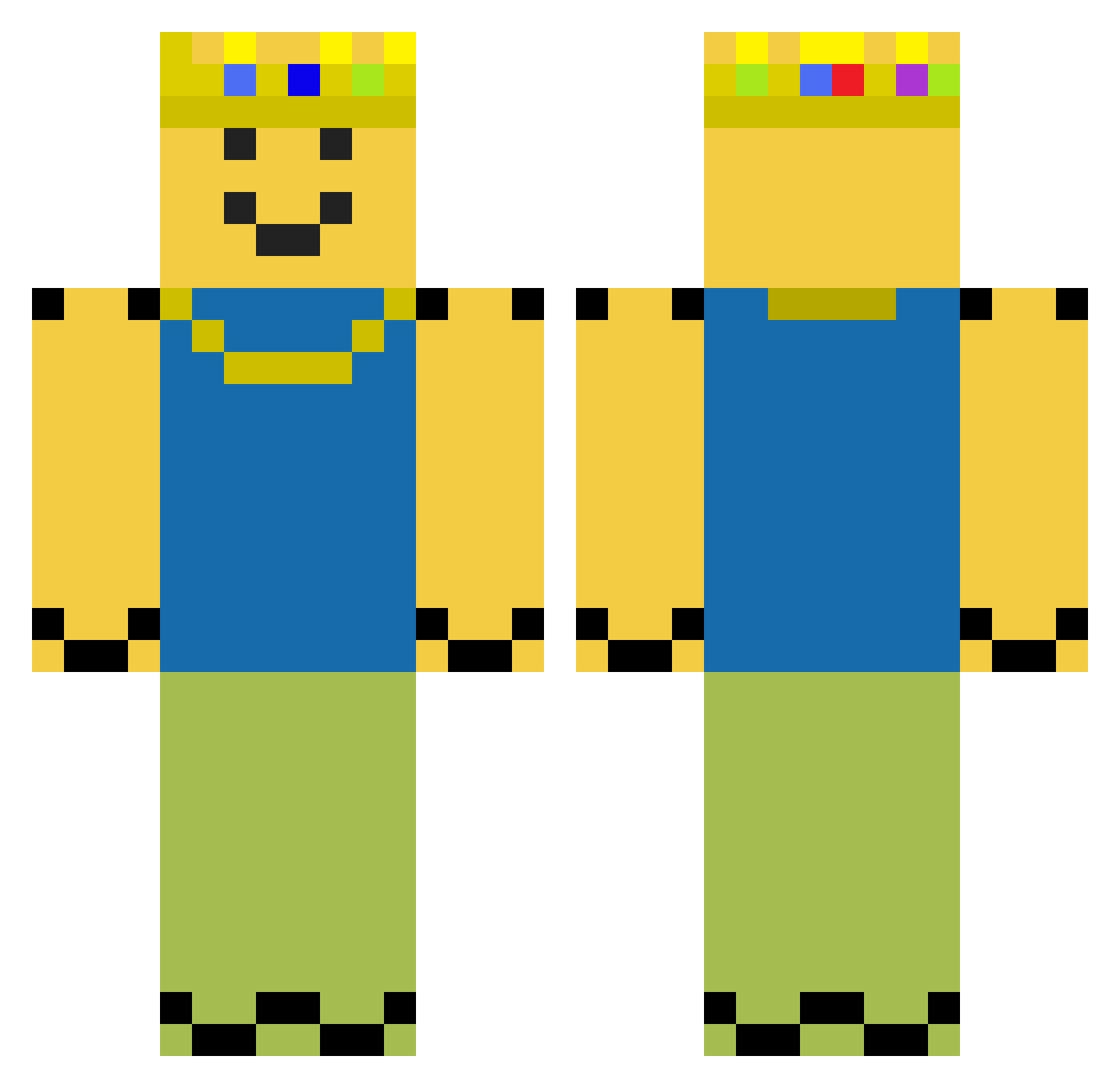 LoWenI0718 Minecraft skin, front and back view
