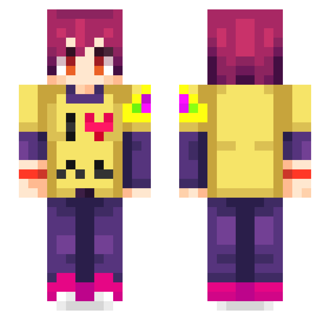 Ryukyou09 Minecraft skin, front and back view