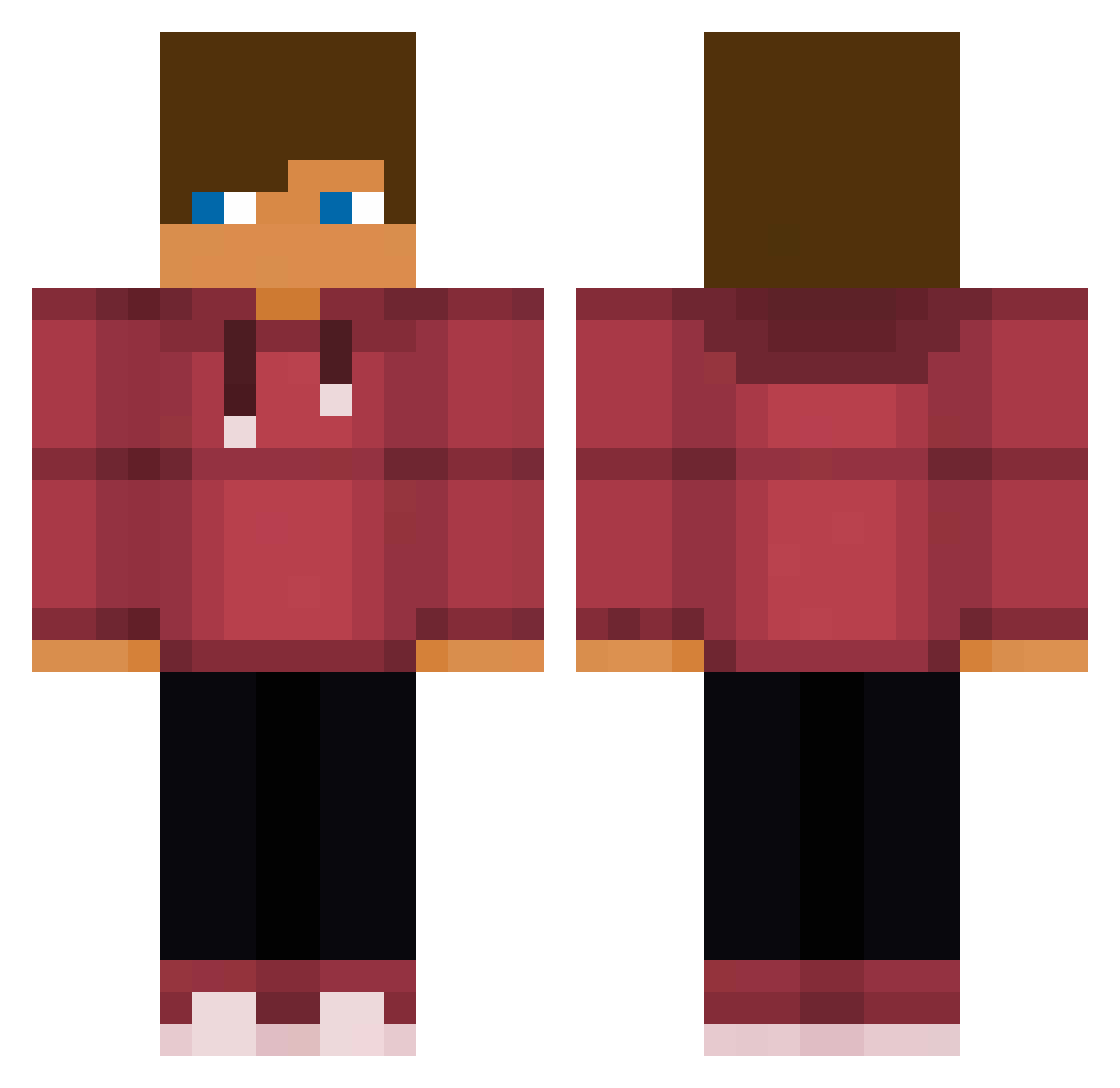 sumbapui Minecraft skin, front and back view