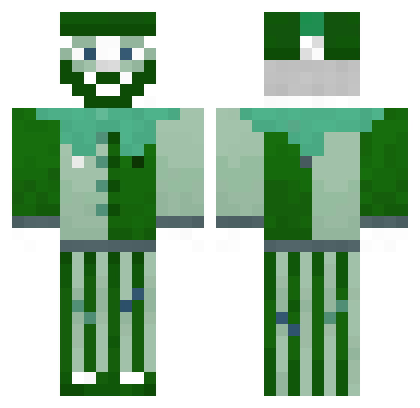 Crab_Raygun Minecraft skin, front and back view