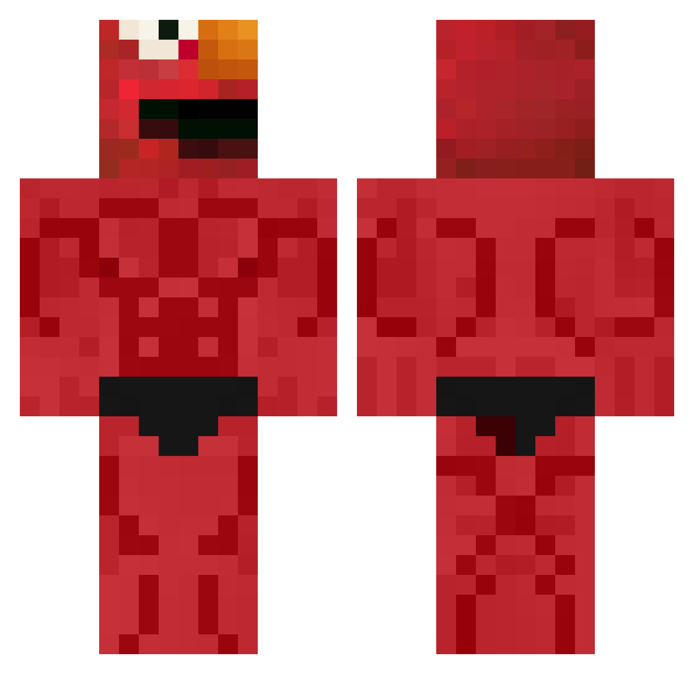 LilEdo Minecraft skin, front and back view