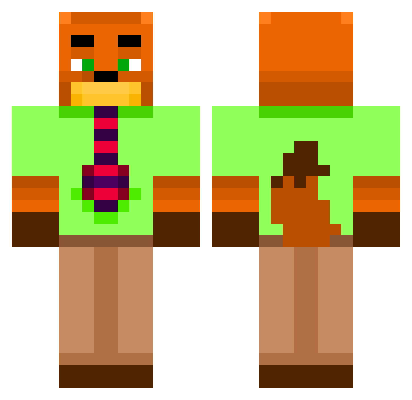 Tion37 Minecraft skin, front and back view