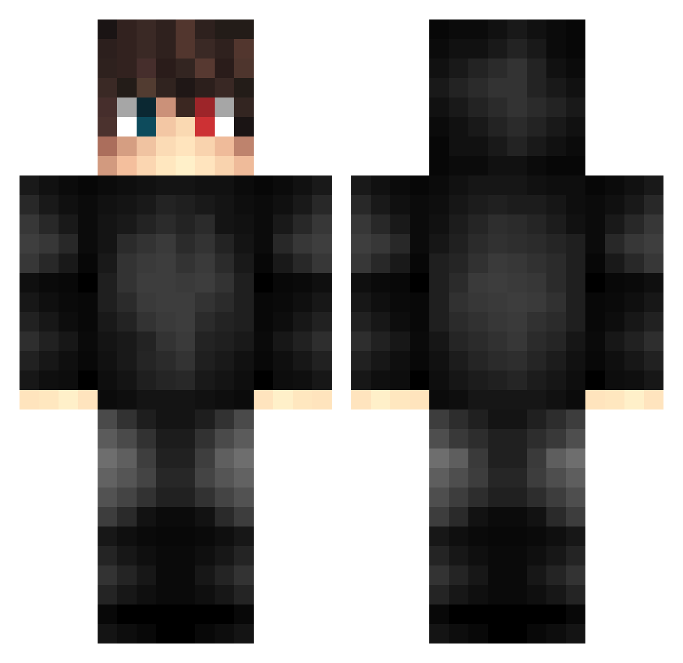 Scheggiah Minecraft skin, front and back view