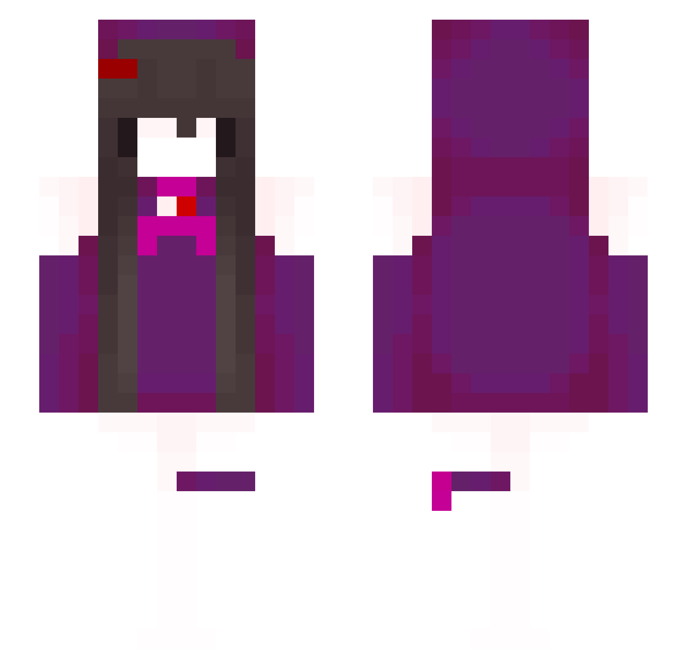 InfiniteRaven16 Minecraft skin, front and back view