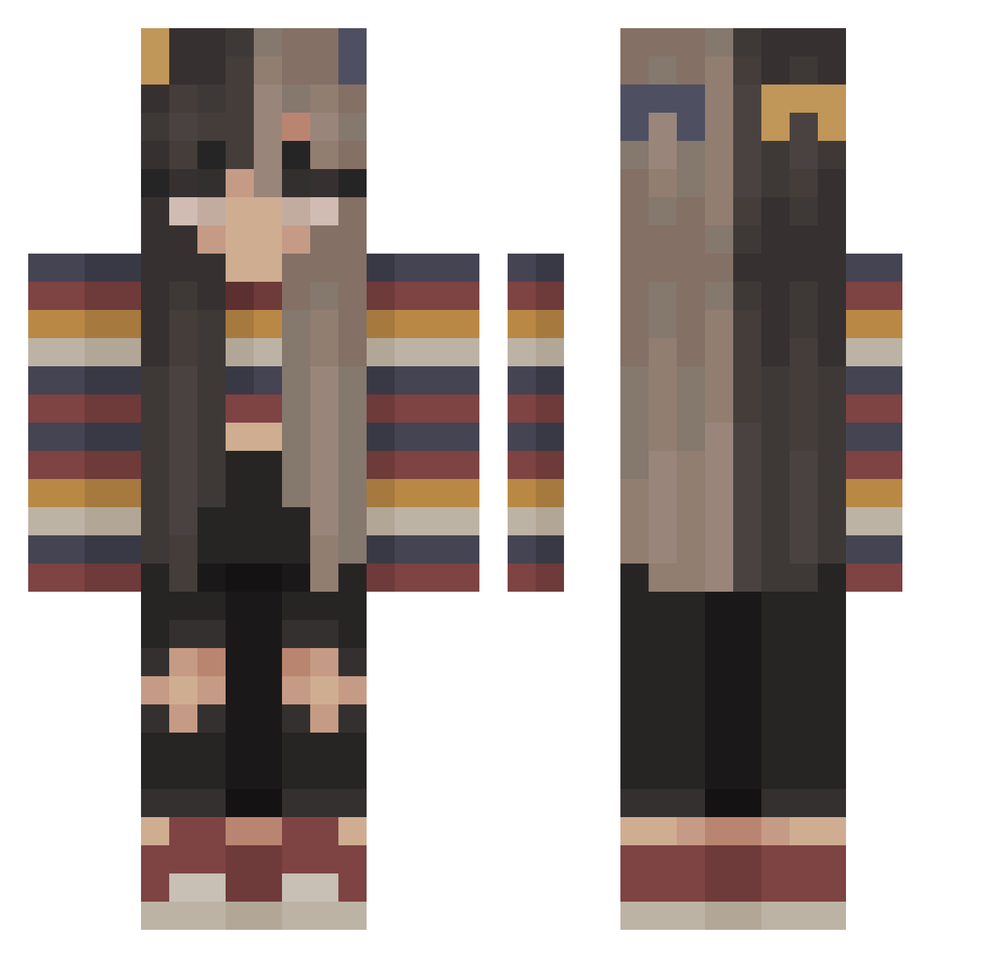 toxxicbutterfly Minecraft skin, front and back view