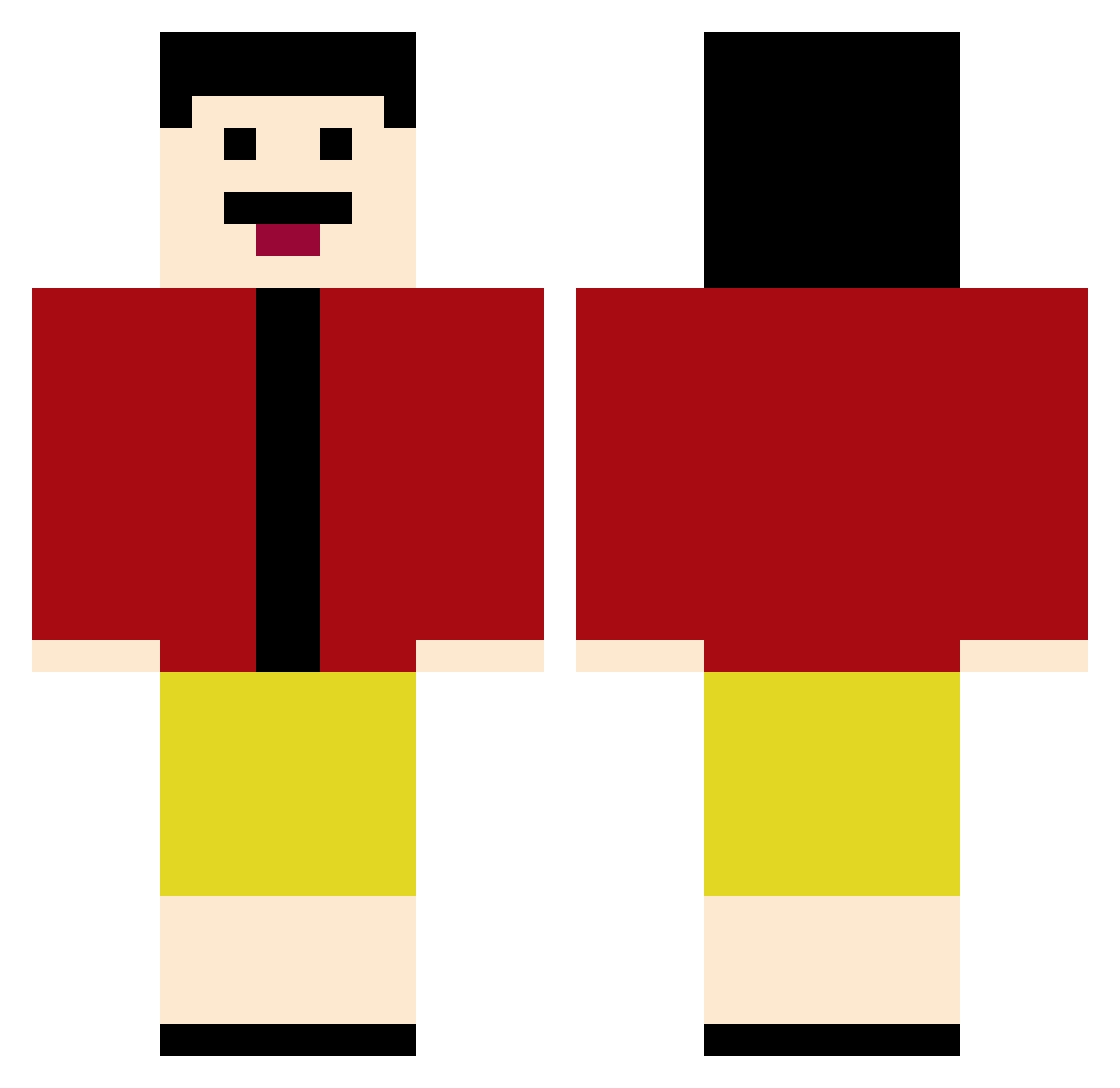 MalluGamer_MG Minecraft skin, front and back view