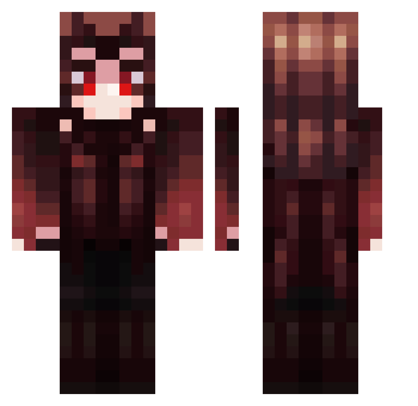 jack0217 Minecraft skin, front and back view