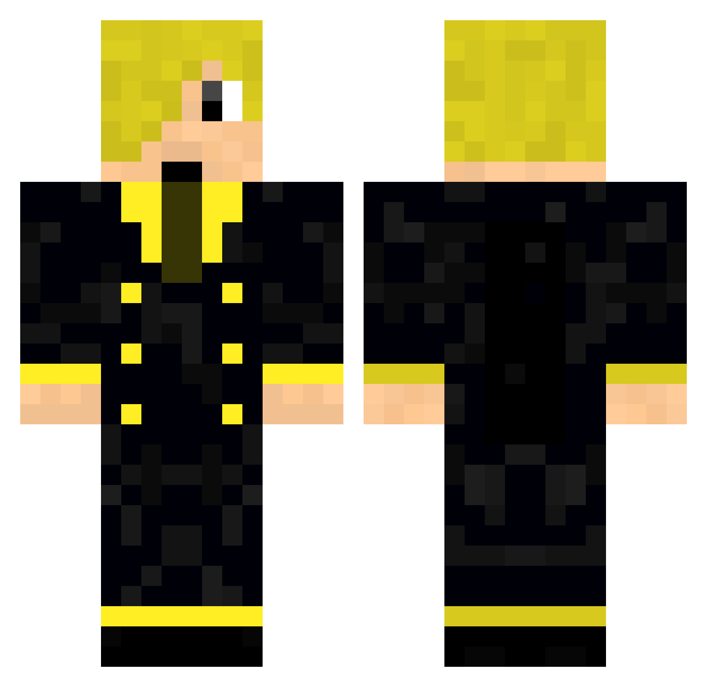 JotaTrovoada Minecraft skin, front and back view