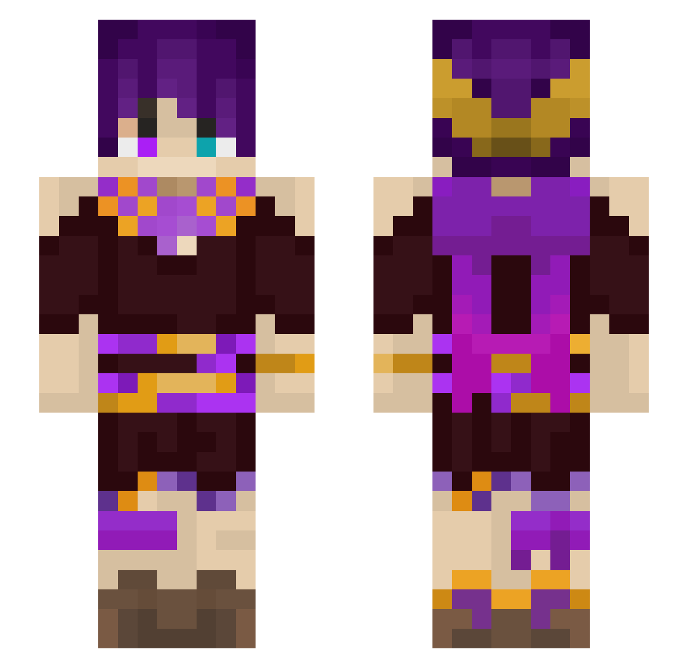 TheUltFanperson Minecraft skin, front and back view