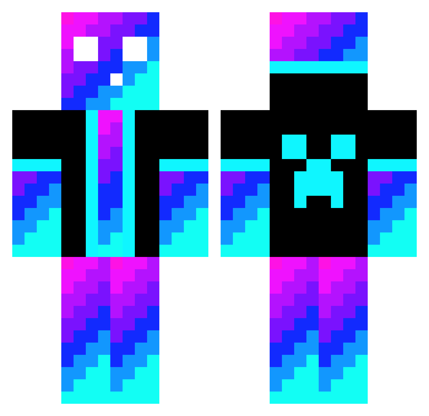 1epic_ninja Minecraft skin, front and back view