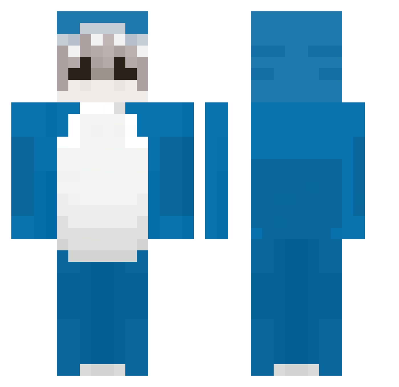 4luca Minecraft skin, front and back view