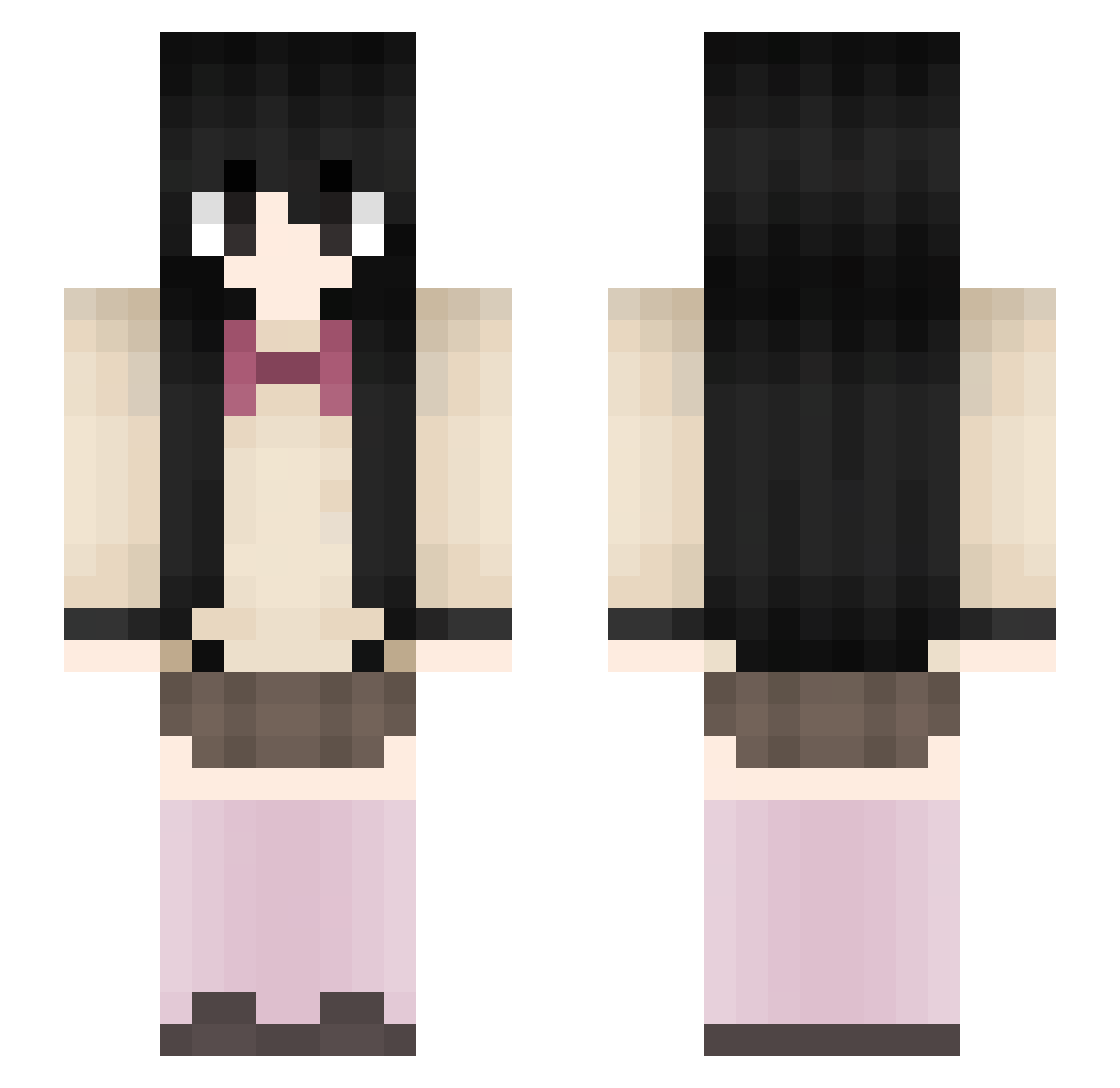 myje Minecraft skin, front and back view
