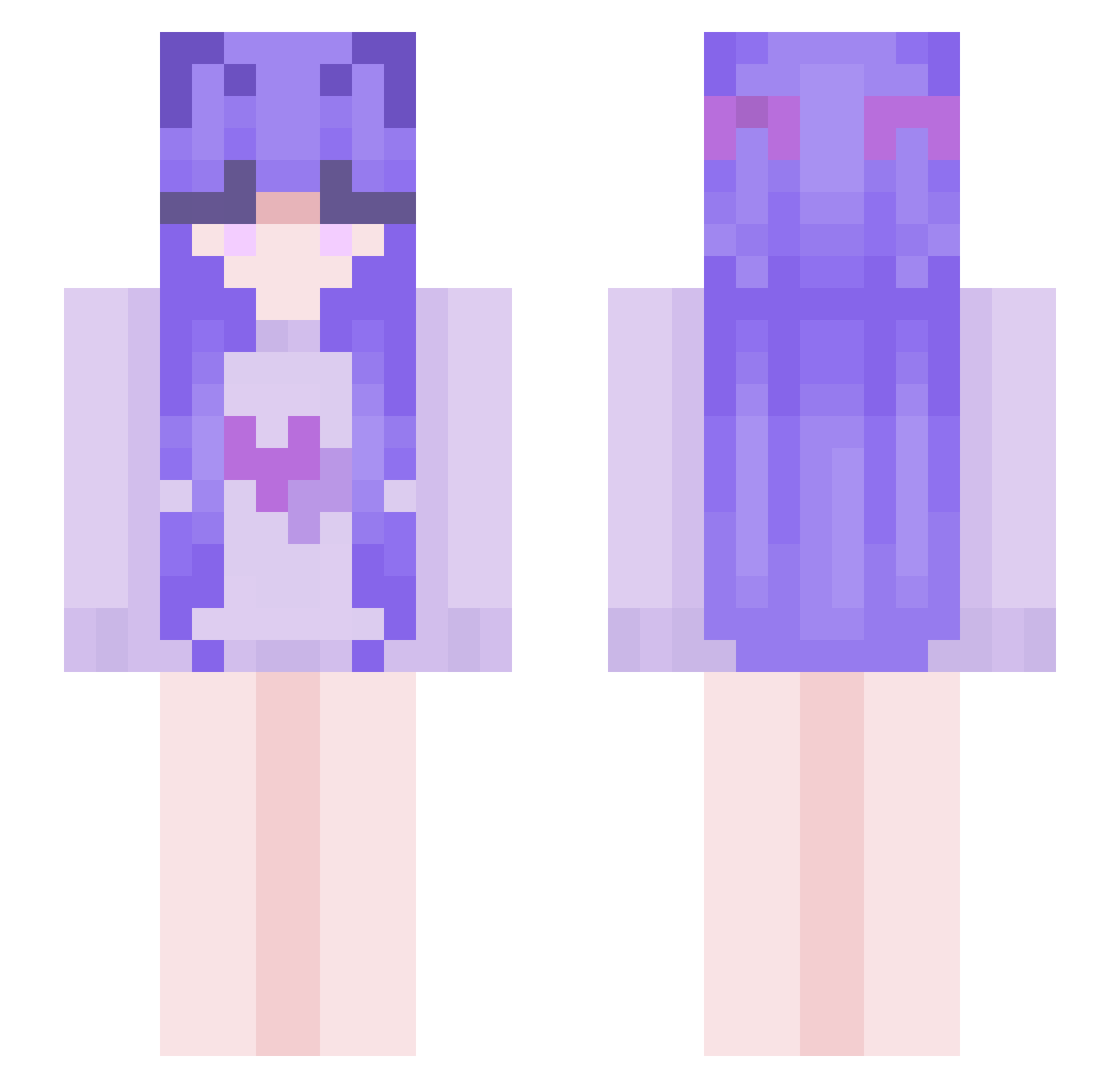 sabrinan Minecraft skin, front and back view