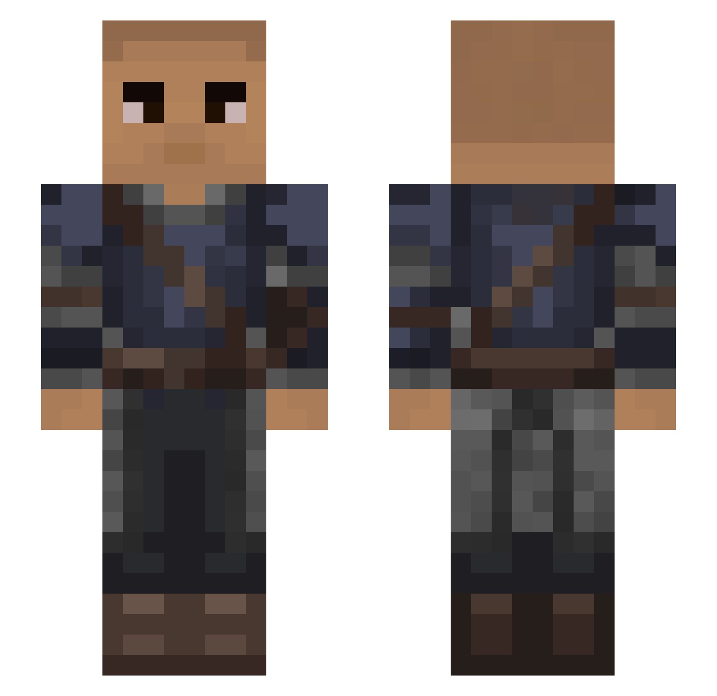 Maximowich Minecraft skin, front and back view