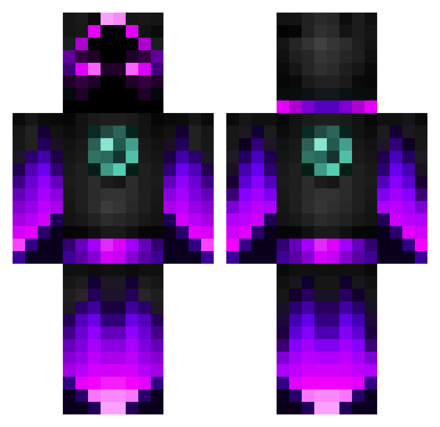 Corbac_ Minecraft skin, front and back view