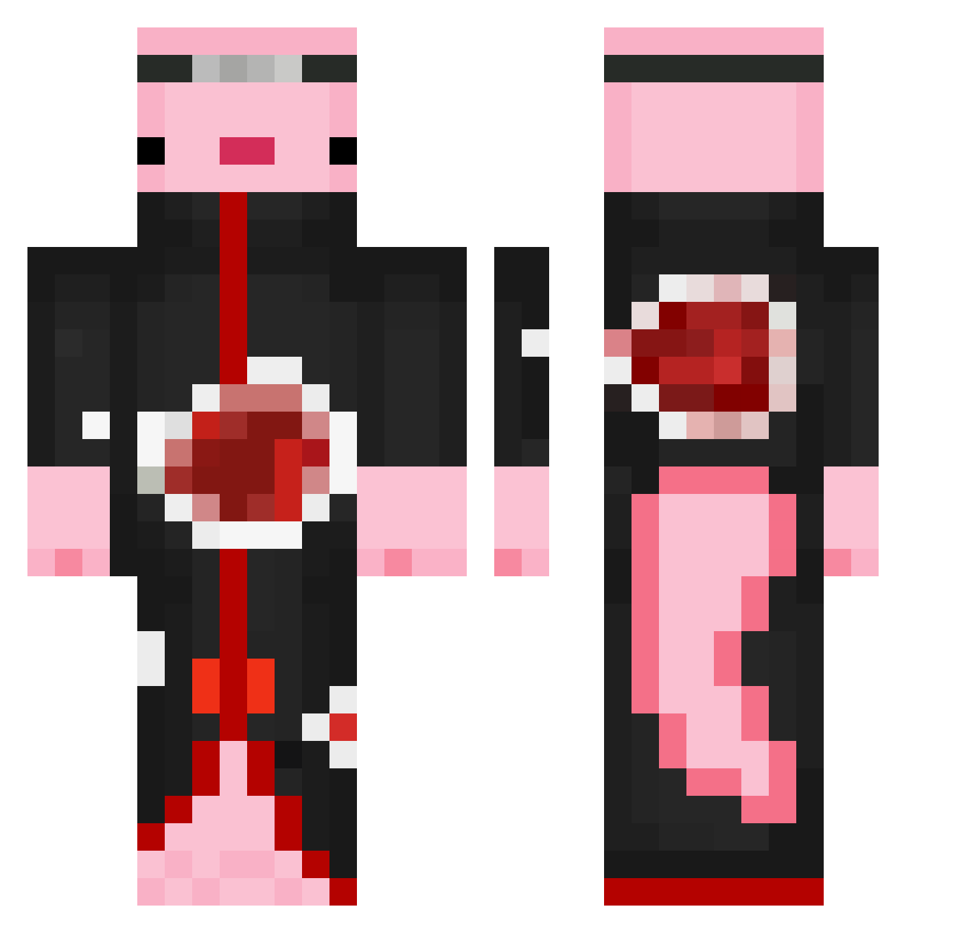 yingstew Minecraft skin, front and back view