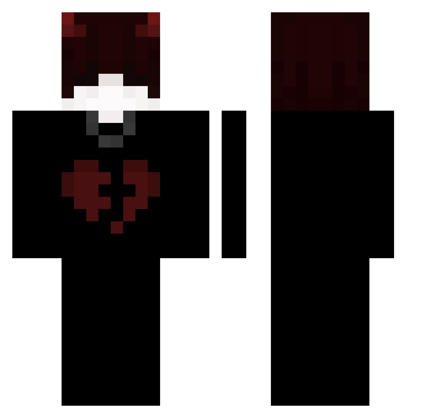 Kurierwtf Minecraft skin, front and back view