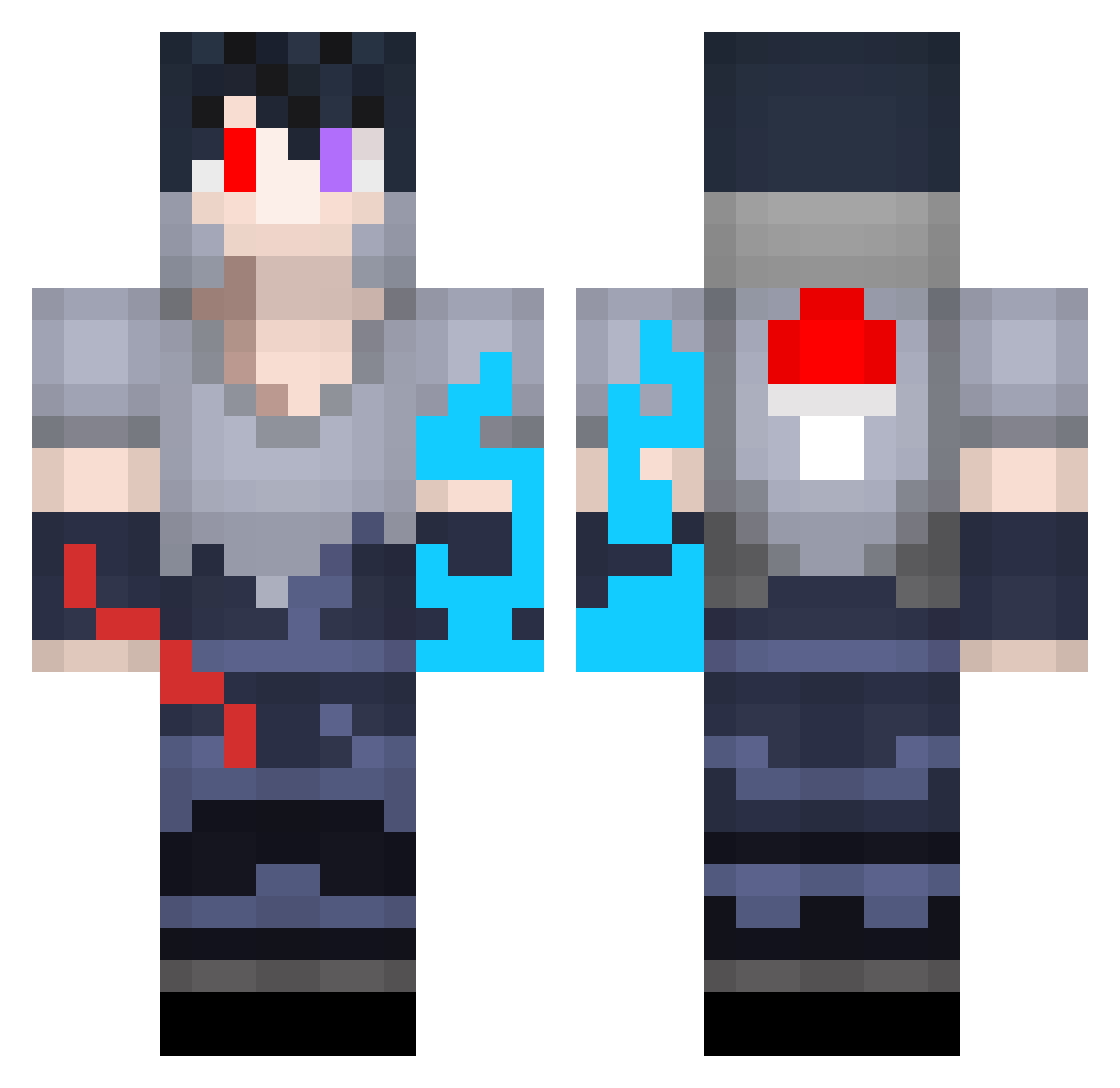 Vraal_Gameplays Minecraft skin, front and back view