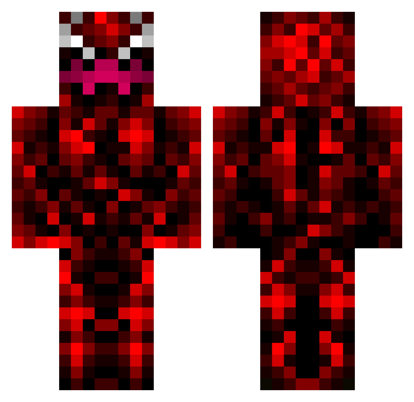MaxDubC59 Minecraft skin, front and back view
