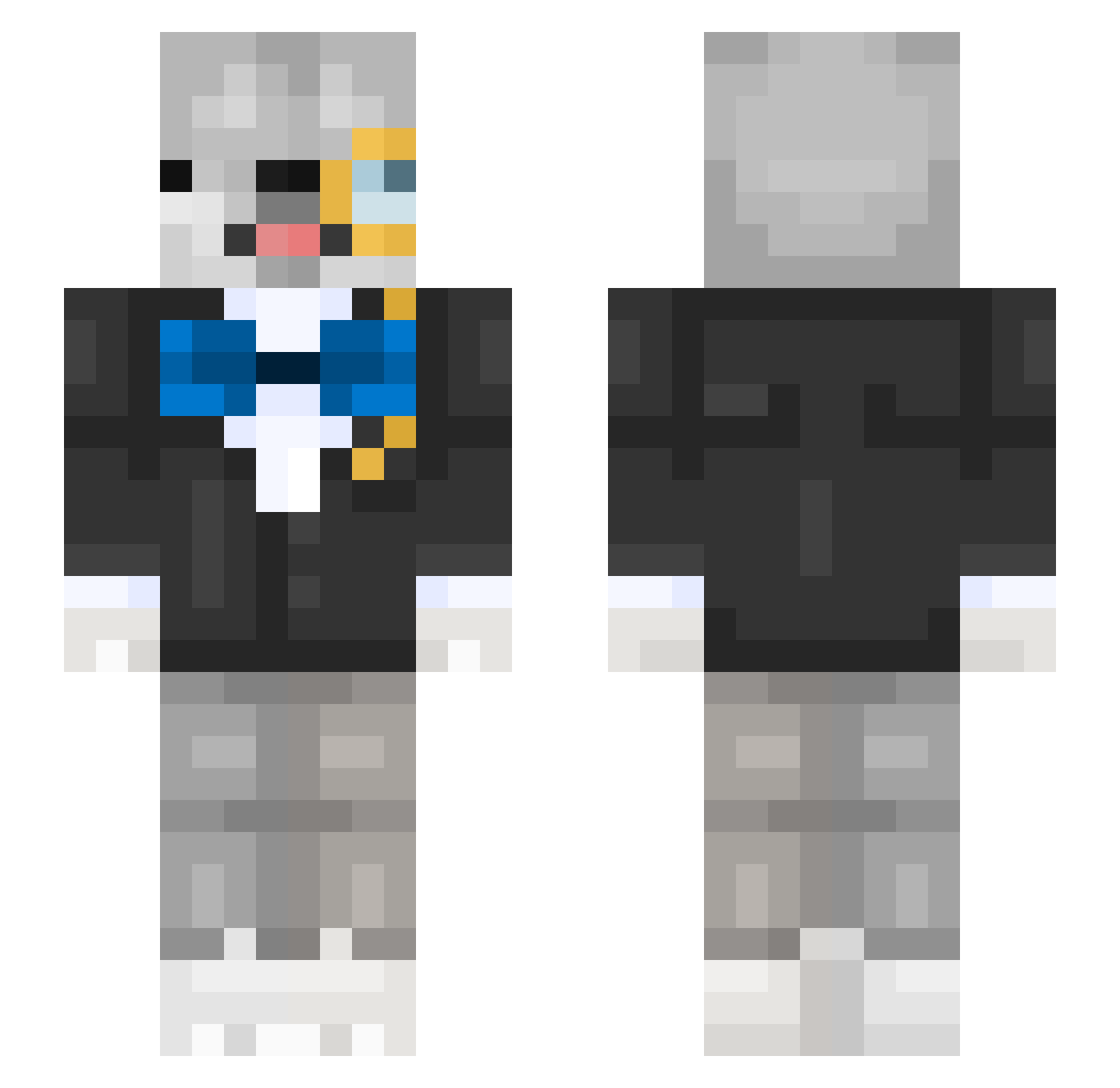 WrxithYT_ Minecraft skin, front and back view