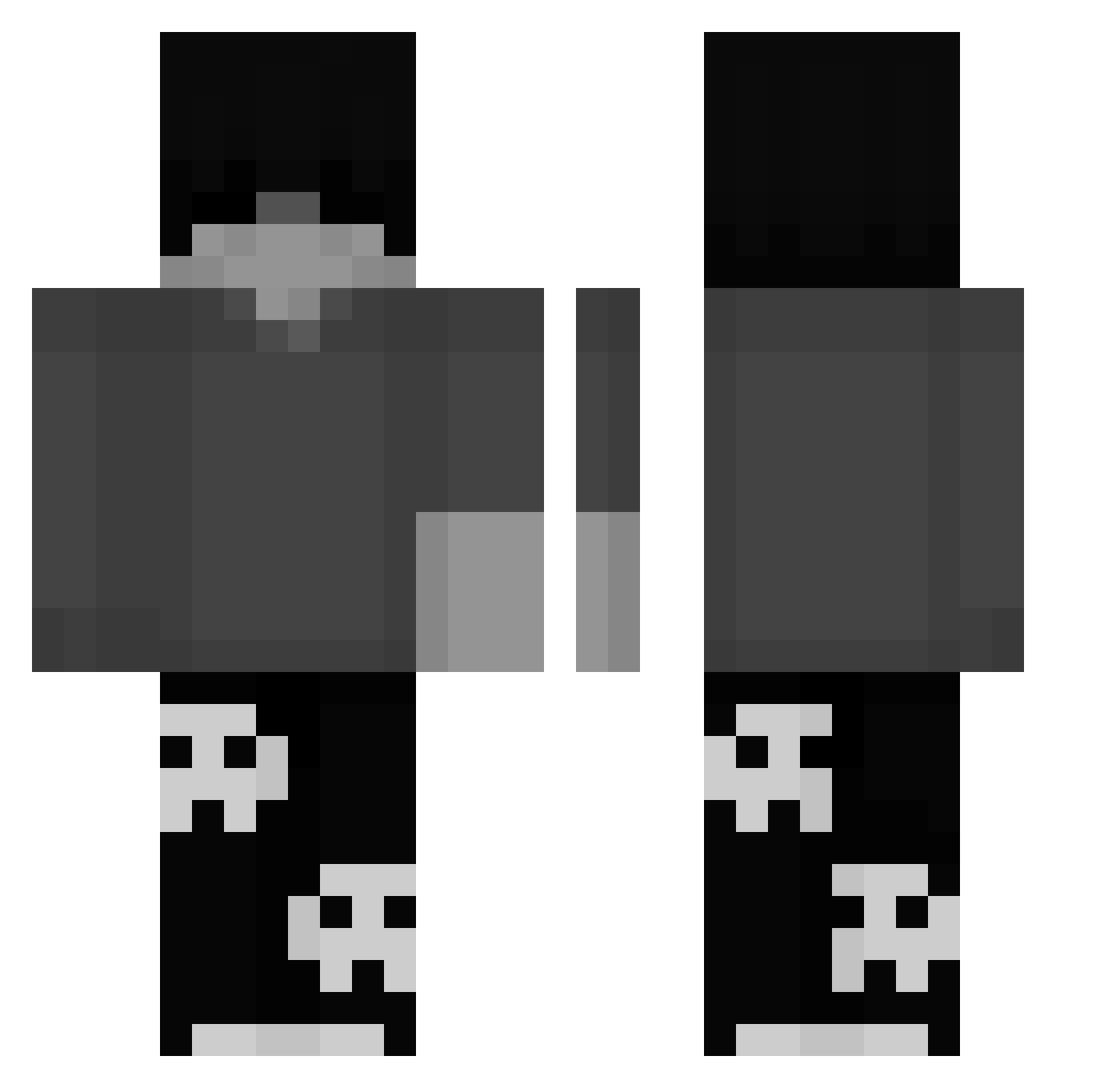 xPawelek_ Minecraft skin, front and back view