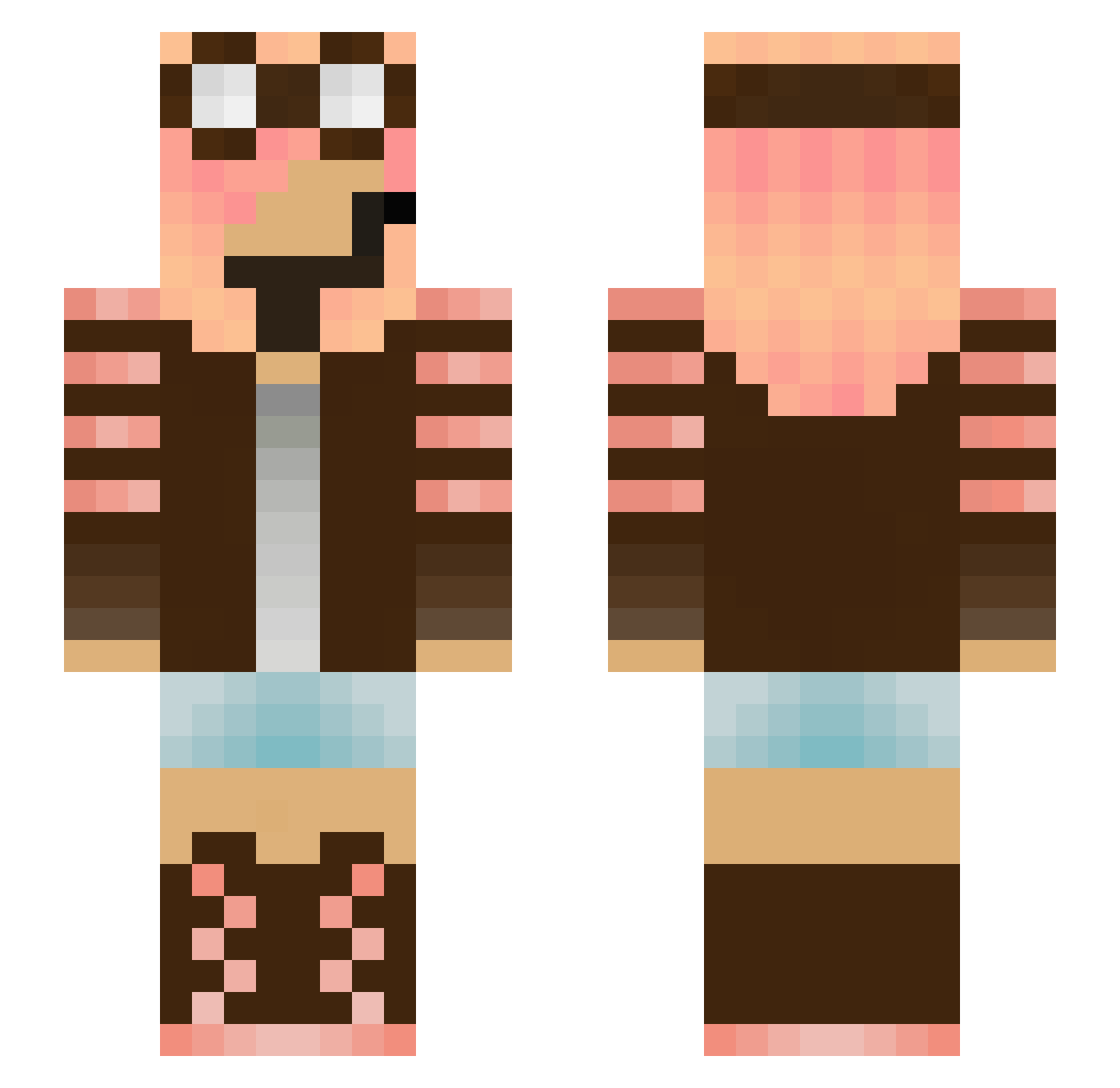 rusty_panik Minecraft skin, front and back view