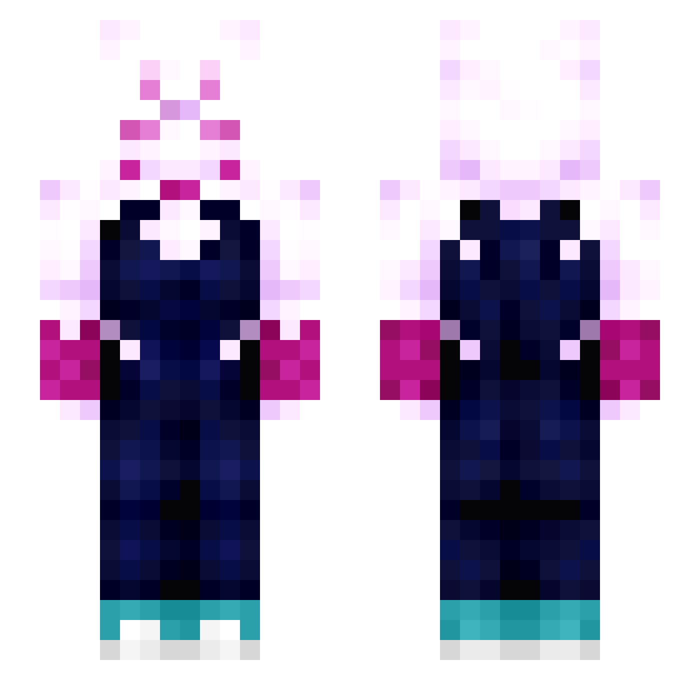Gwen_______Stacy Minecraft skin, front and back view
