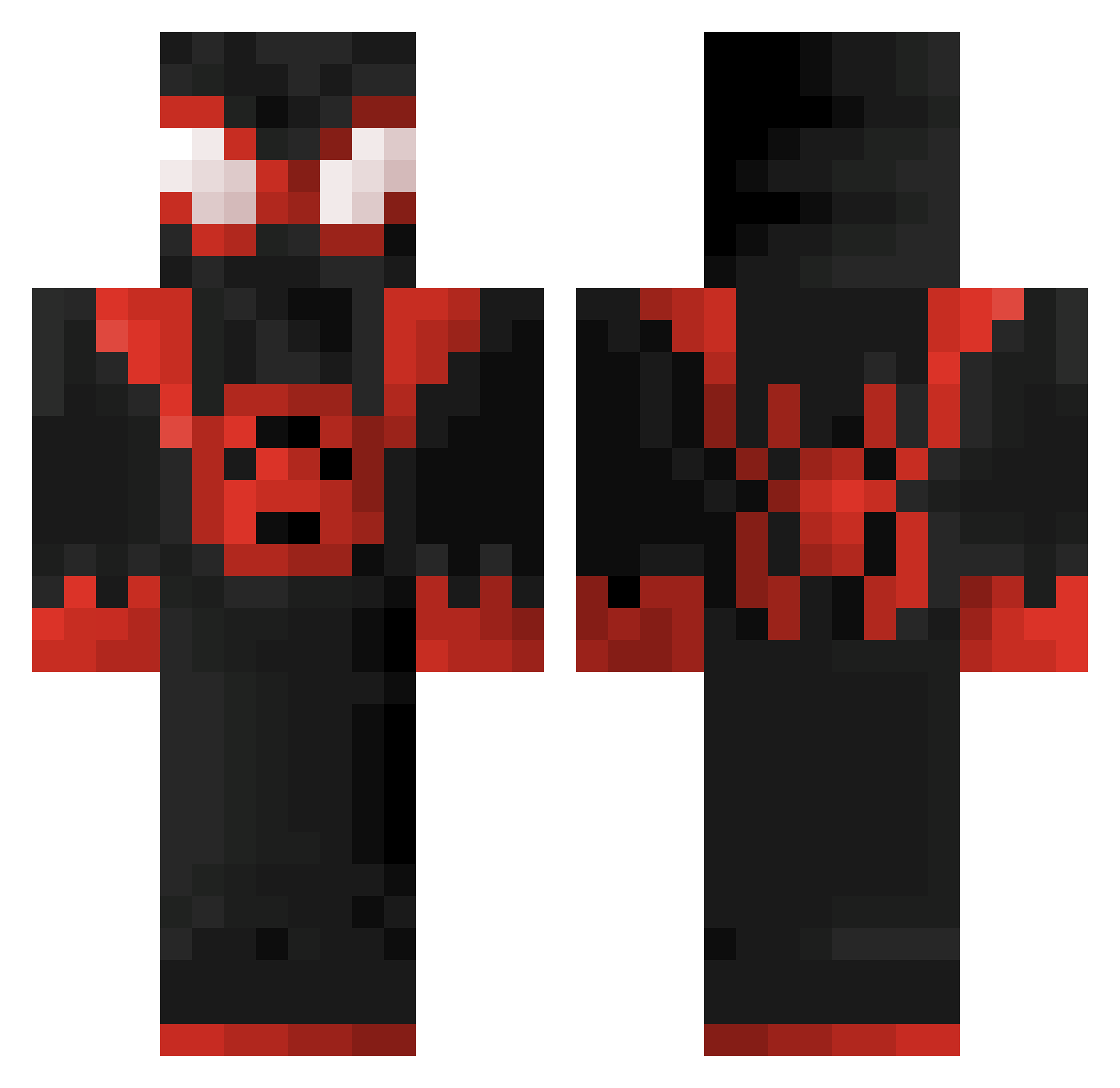 ECNL9751 Minecraft skin, front and back view
