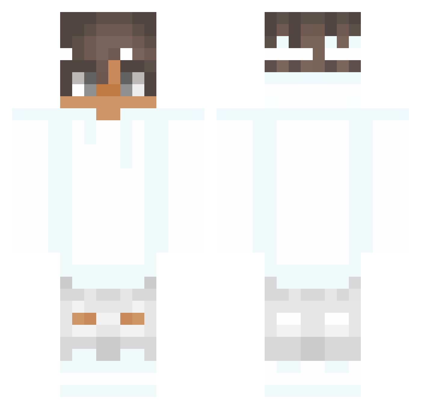 YALE2TWICE Minecraft skin, front and back view