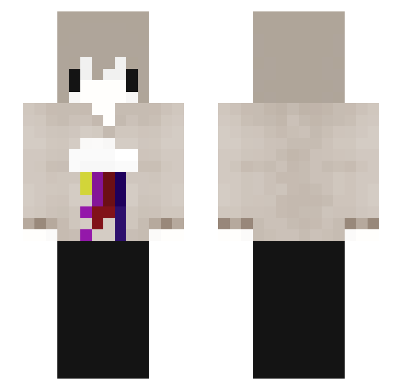 stabthevoice Minecraft skin, front and back view