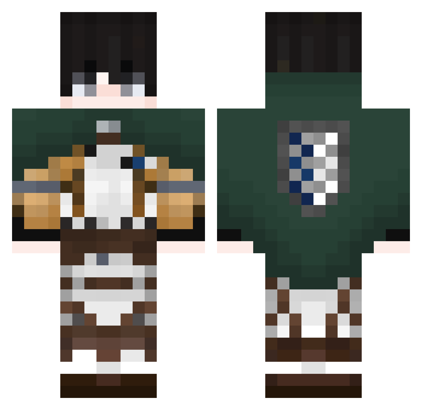 bela_dimitrescu_ Minecraft skin, front and back view