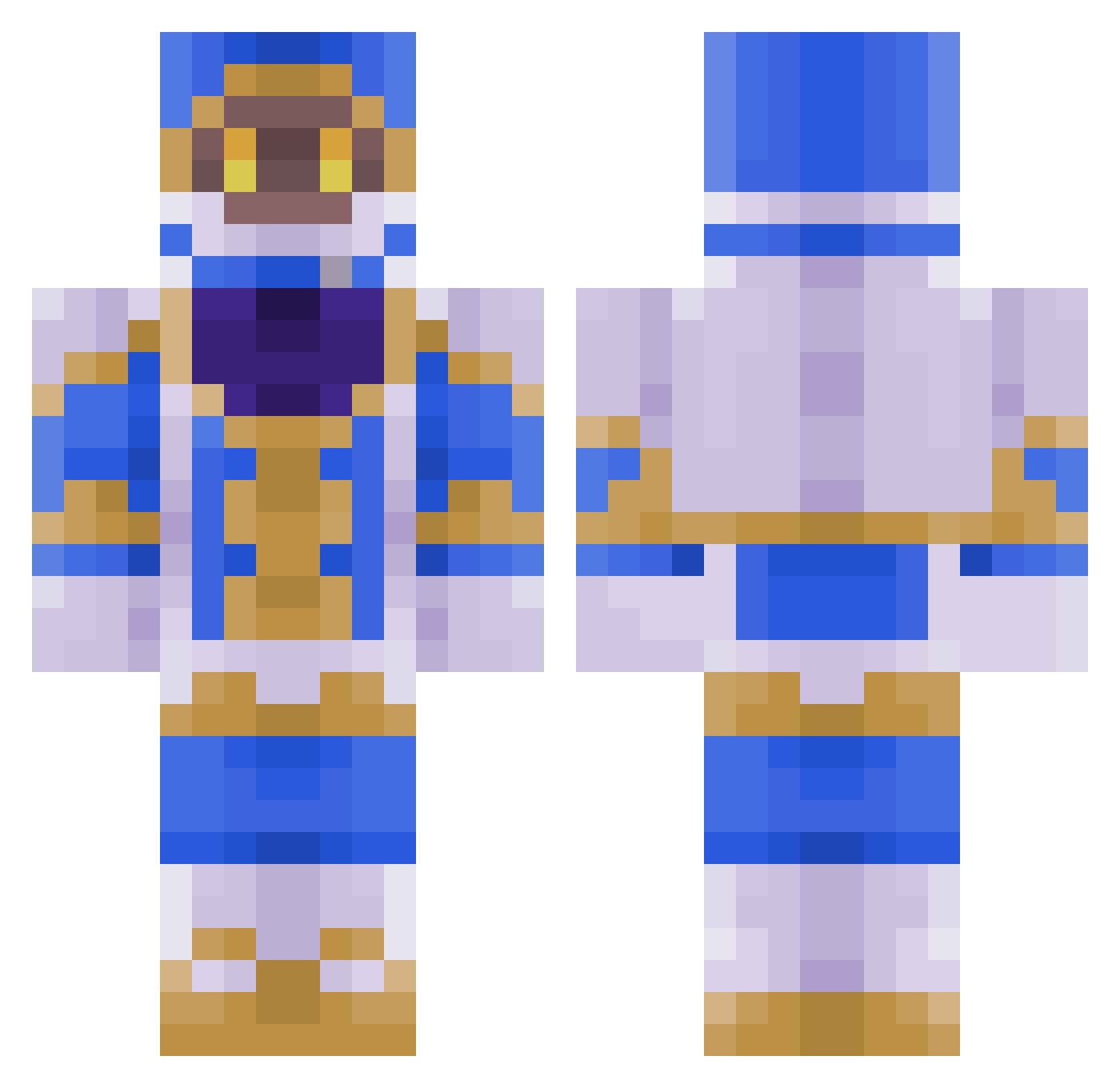 scwiiblez Minecraft skin, front and back view