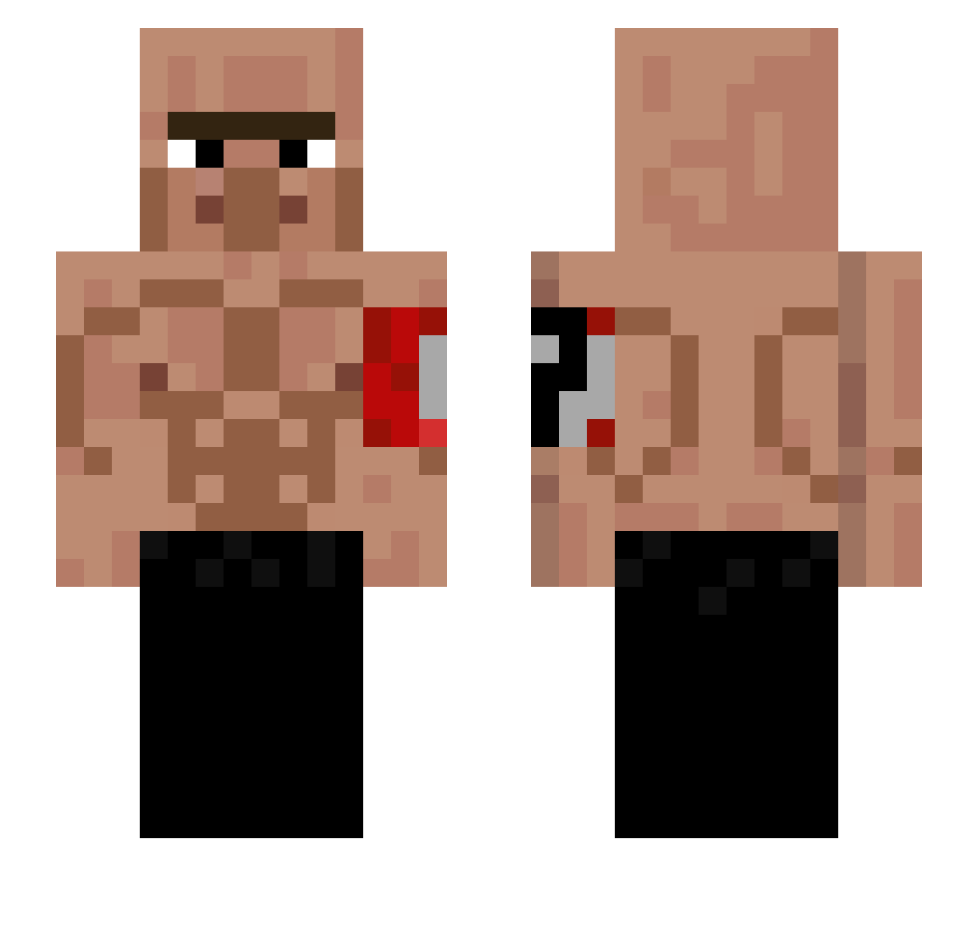 Cal31K__ Minecraft skin, front and back view