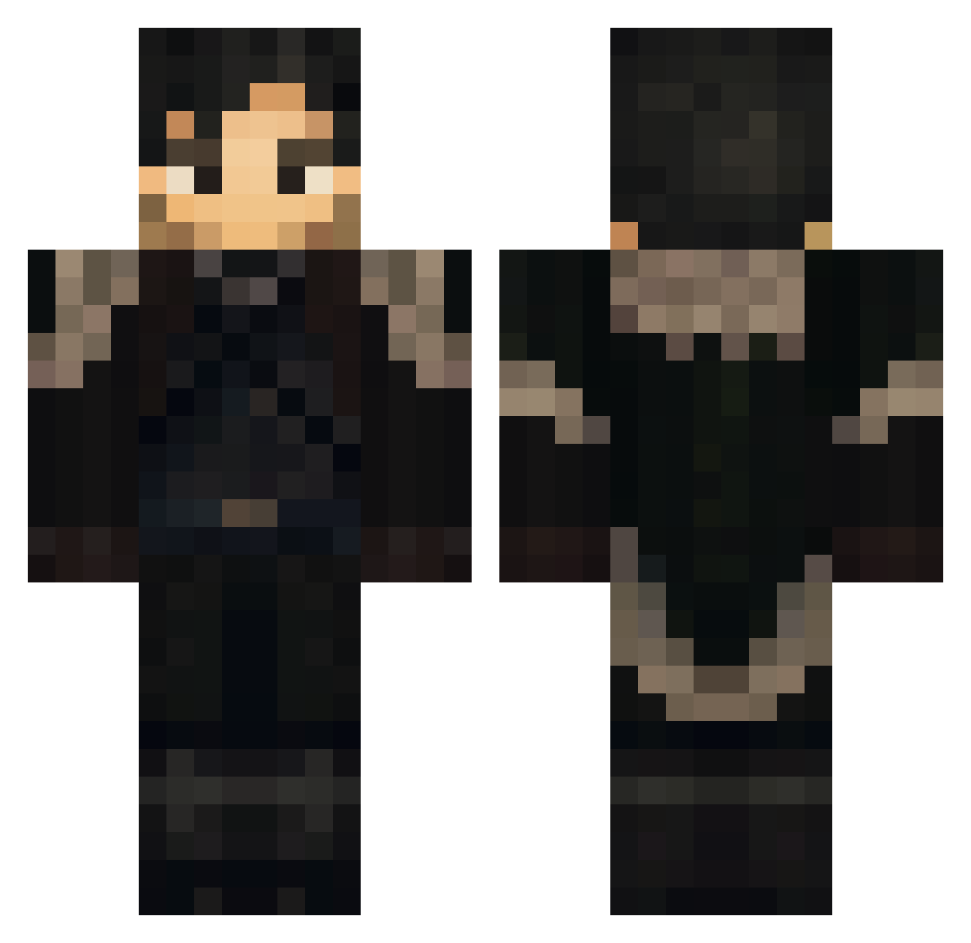DutchLord Minecraft skin, front and back view