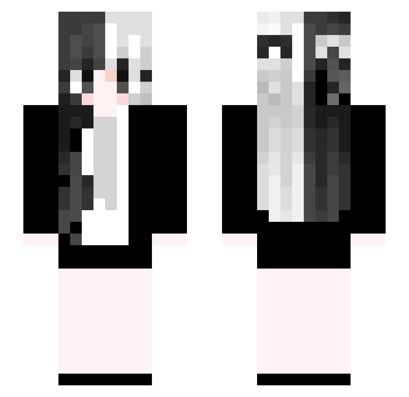 M_EKA Minecraft skin, front and back view