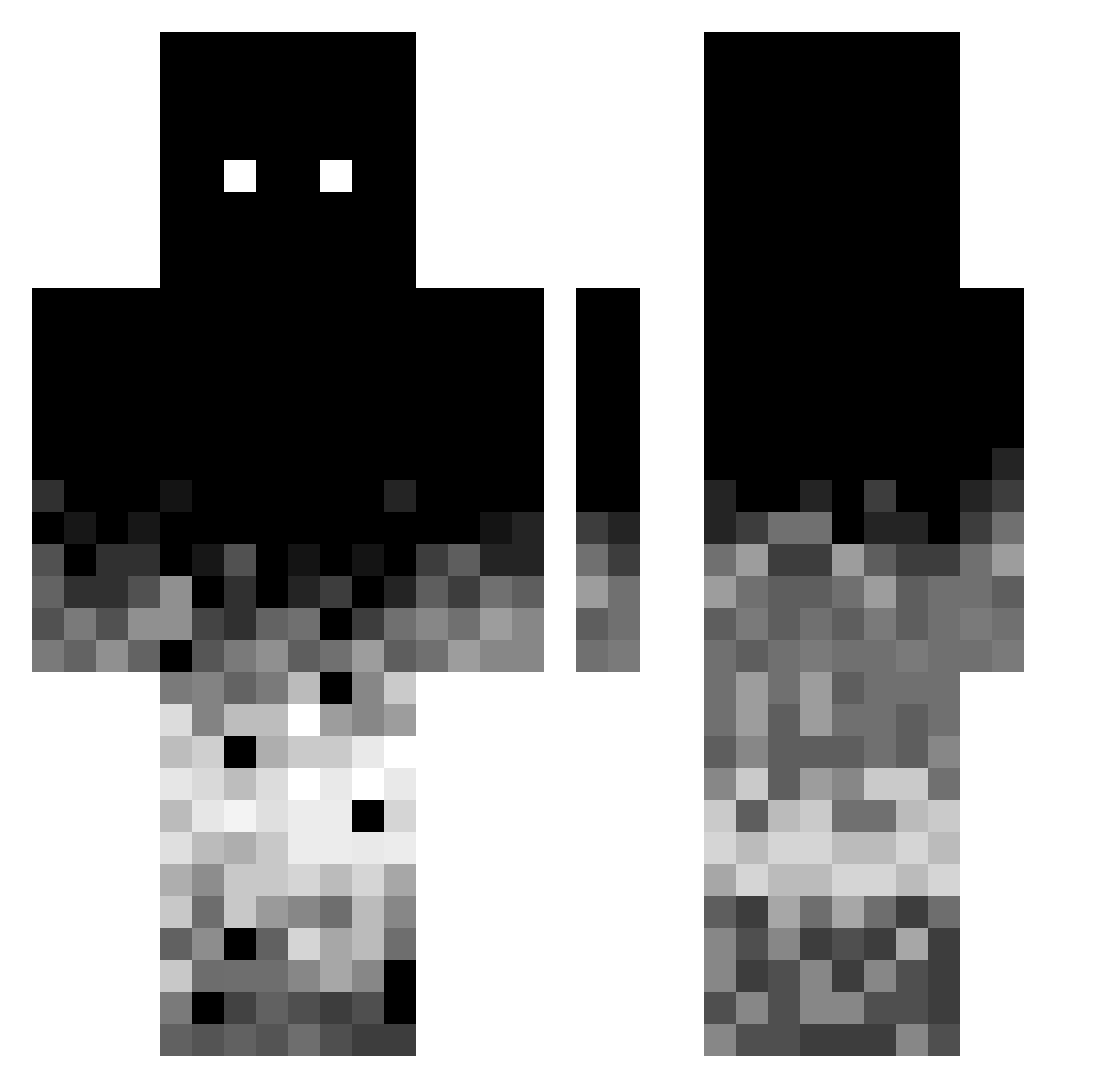 Dragondf Minecraft skin, front and back view