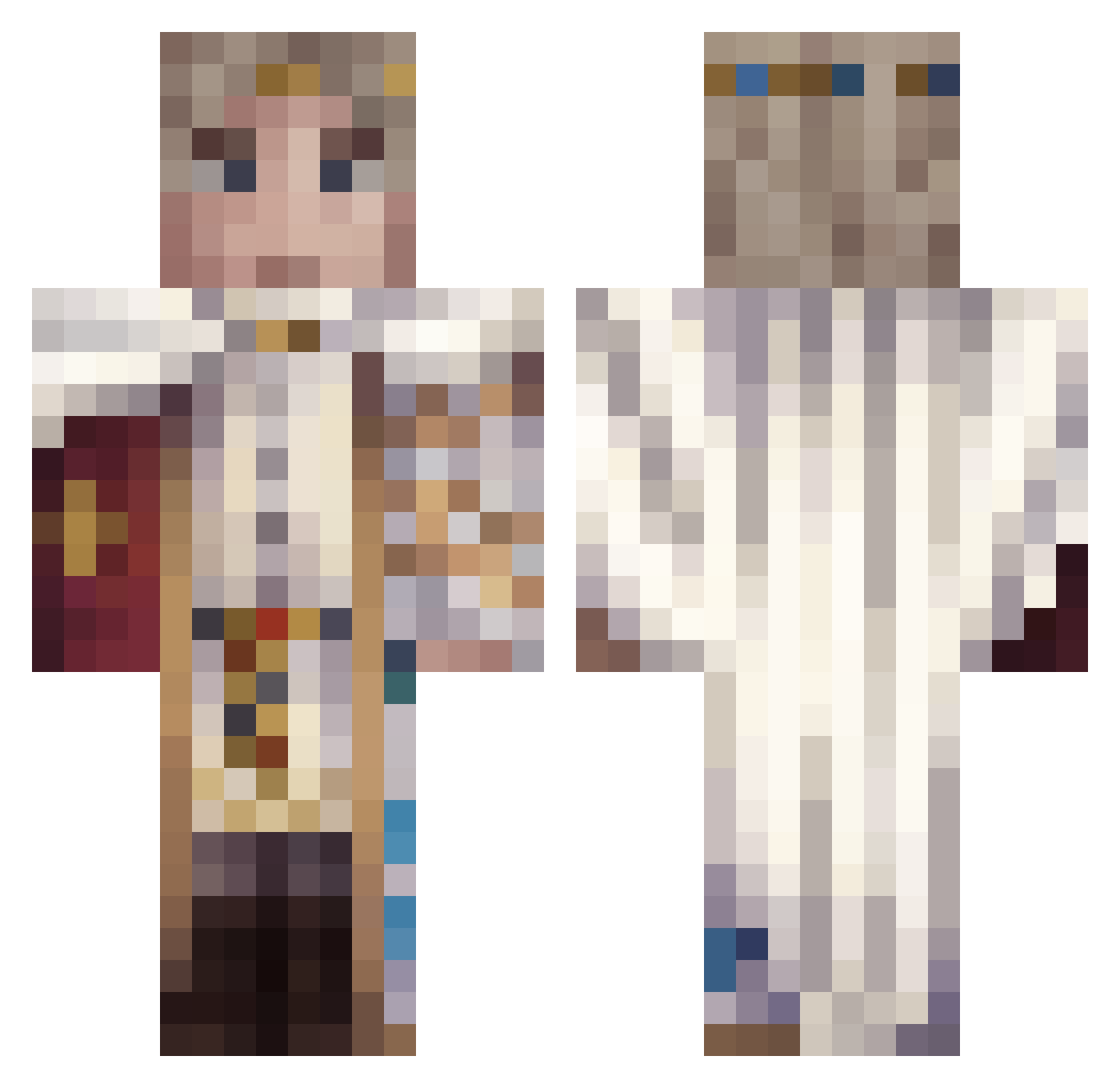 StrictlyModzz Minecraft skin, front and back view