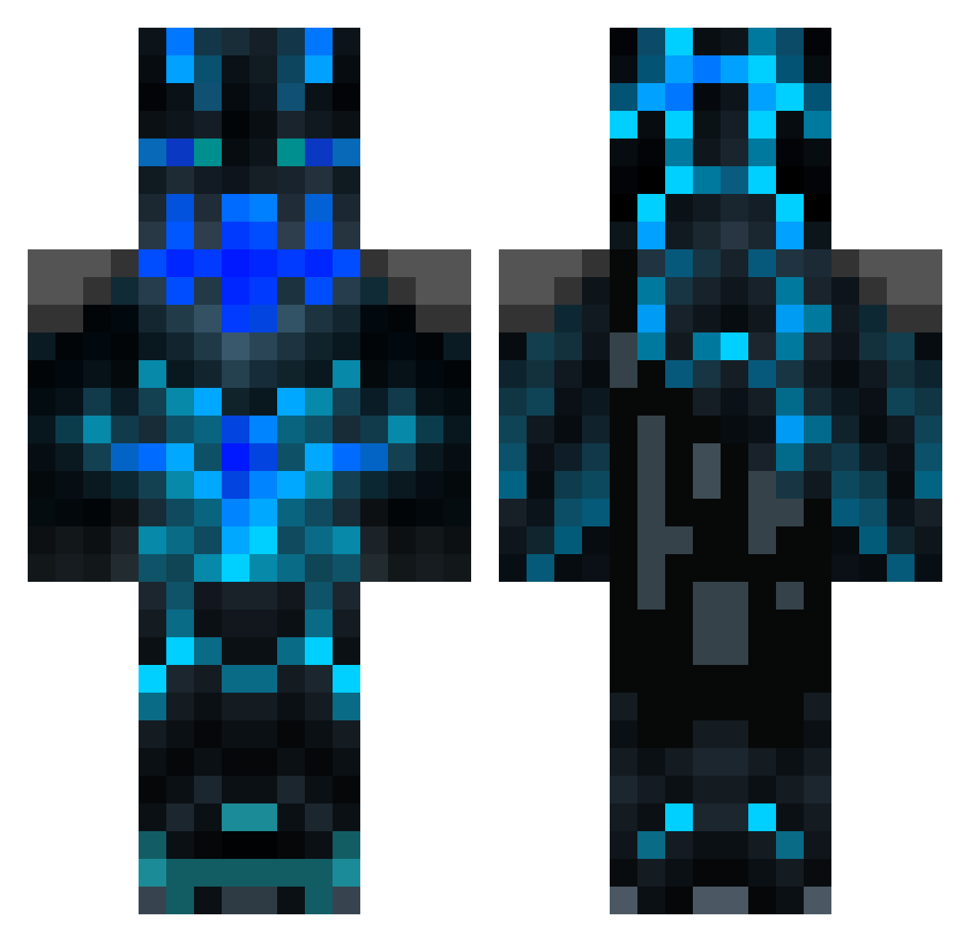 sinm09 Minecraft skin, front and back view