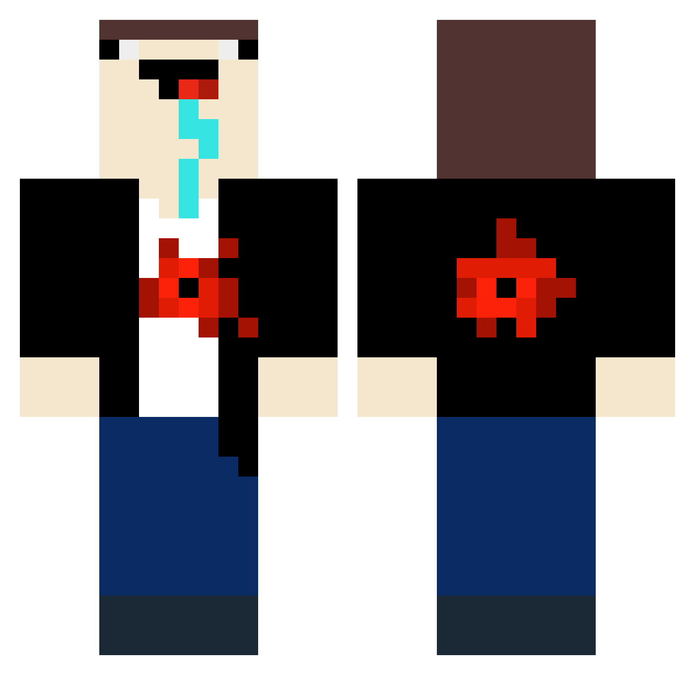 TheTriforce1 Minecraft skin, front and back view
