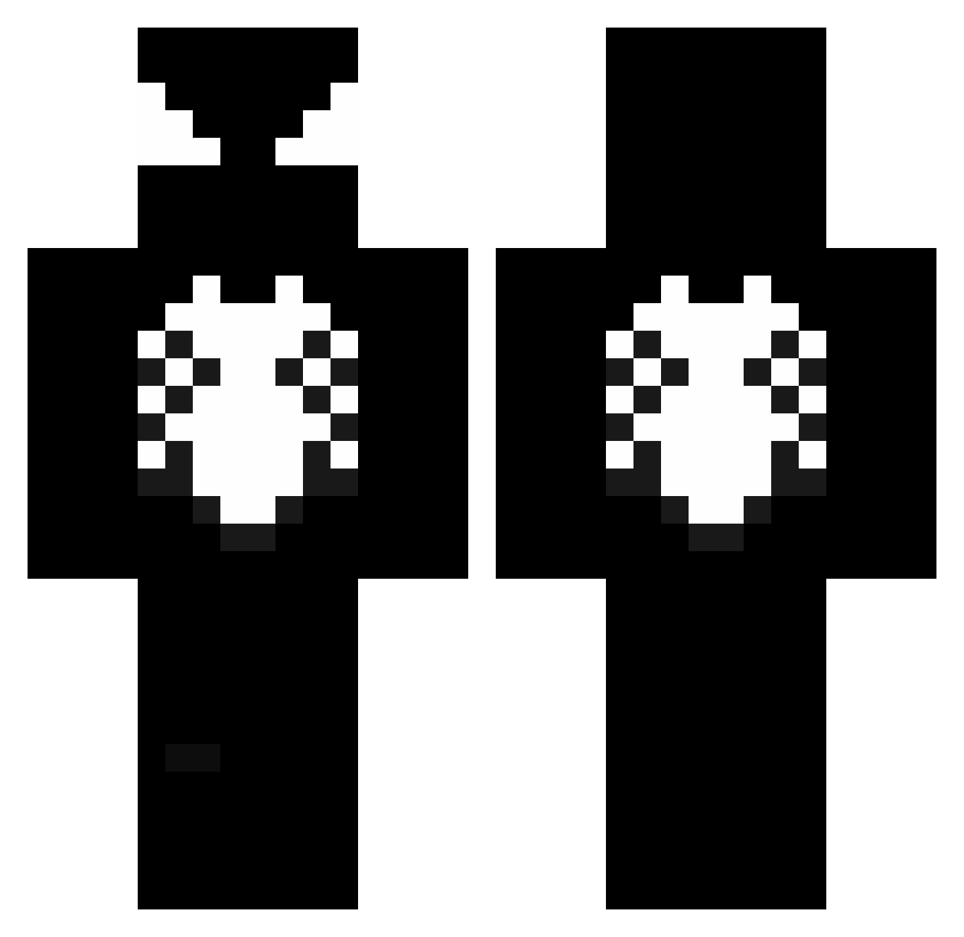 KaweKJ Minecraft skin, front and back view