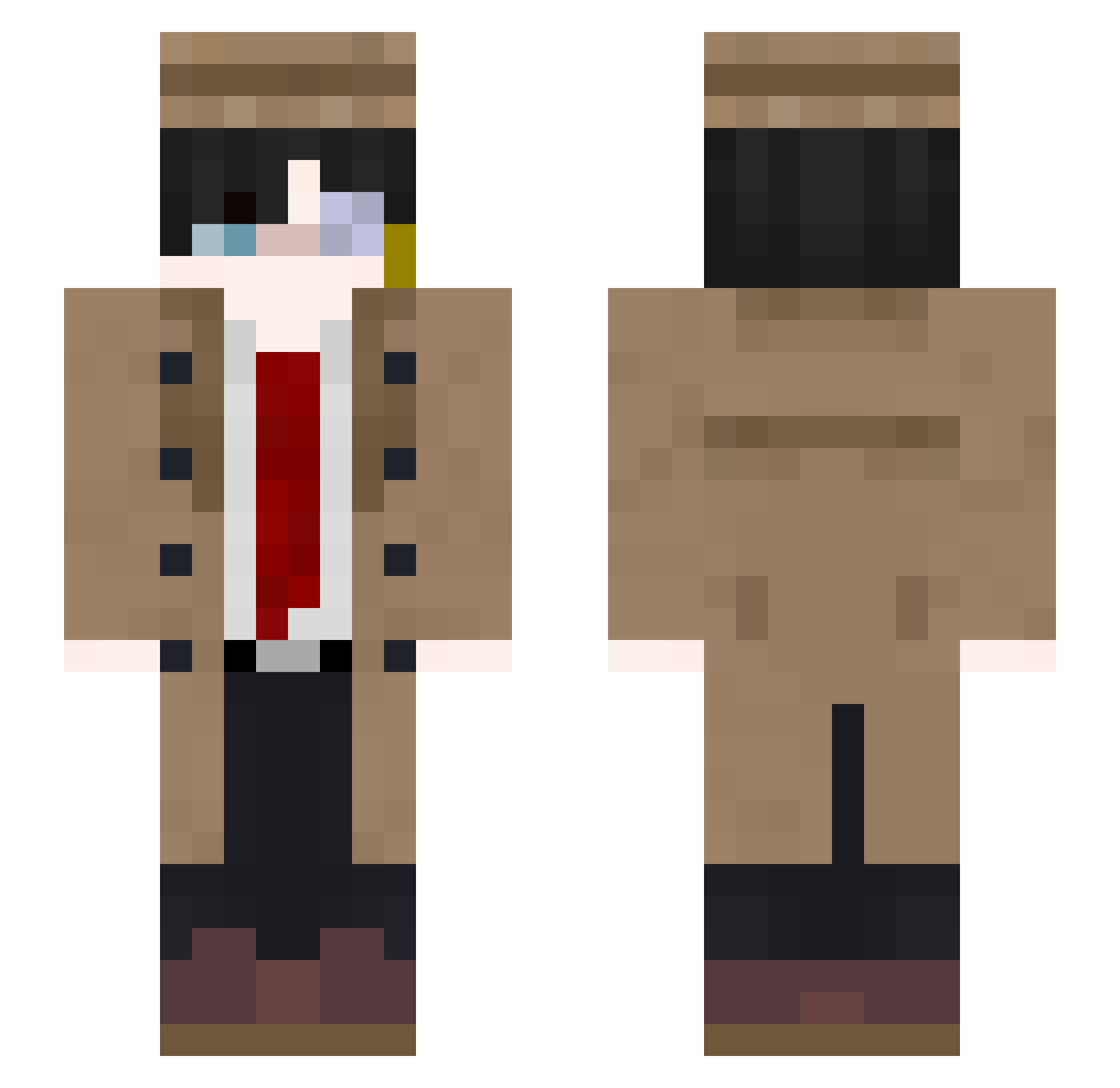 ZuKiMy Minecraft skin, front and back view