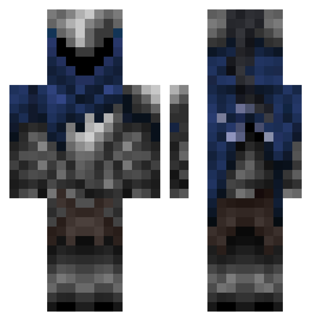 Vigl Minecraft skin, front and back view