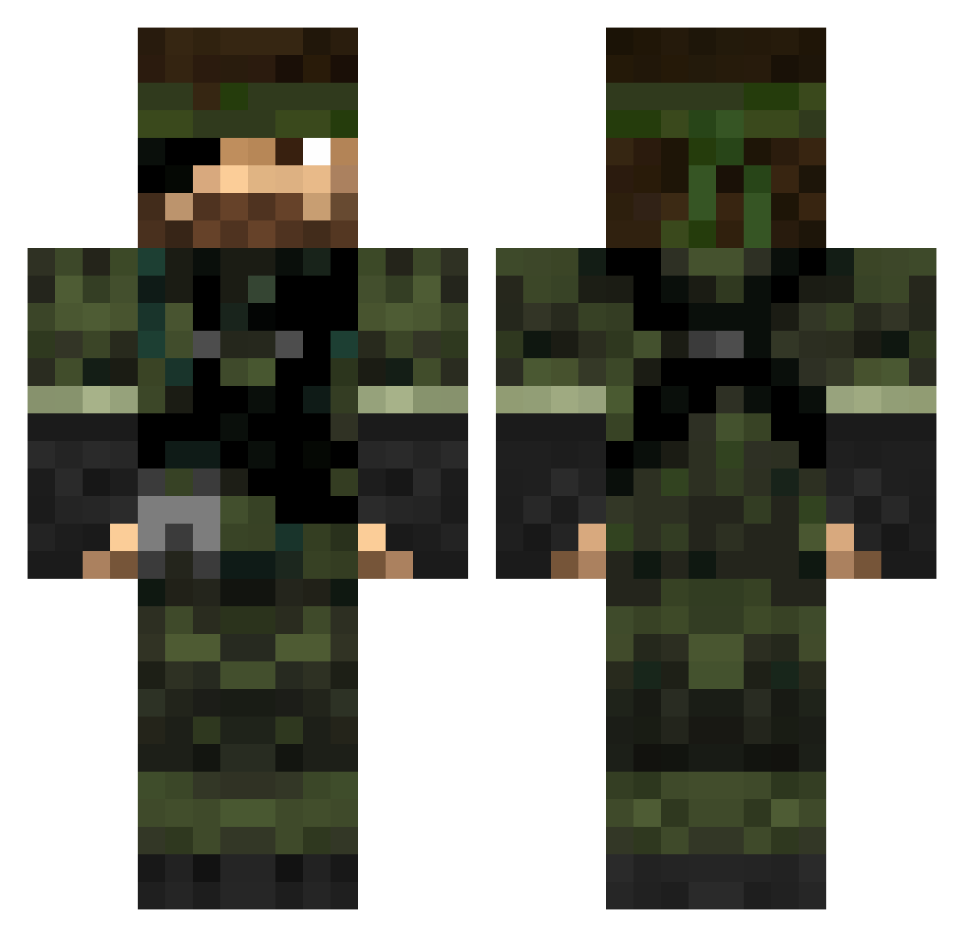 ScytheRen223 Minecraft skin, front and back view