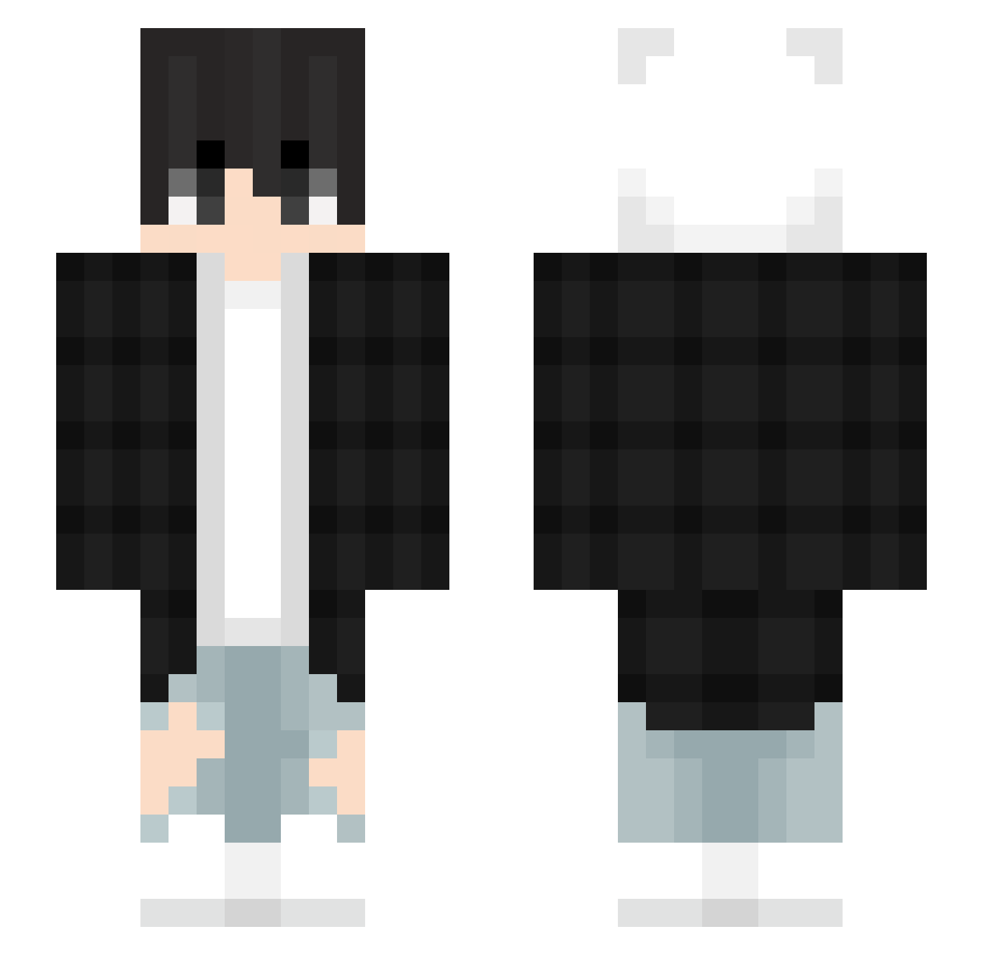 Pringnils Minecraft skin, front and back view