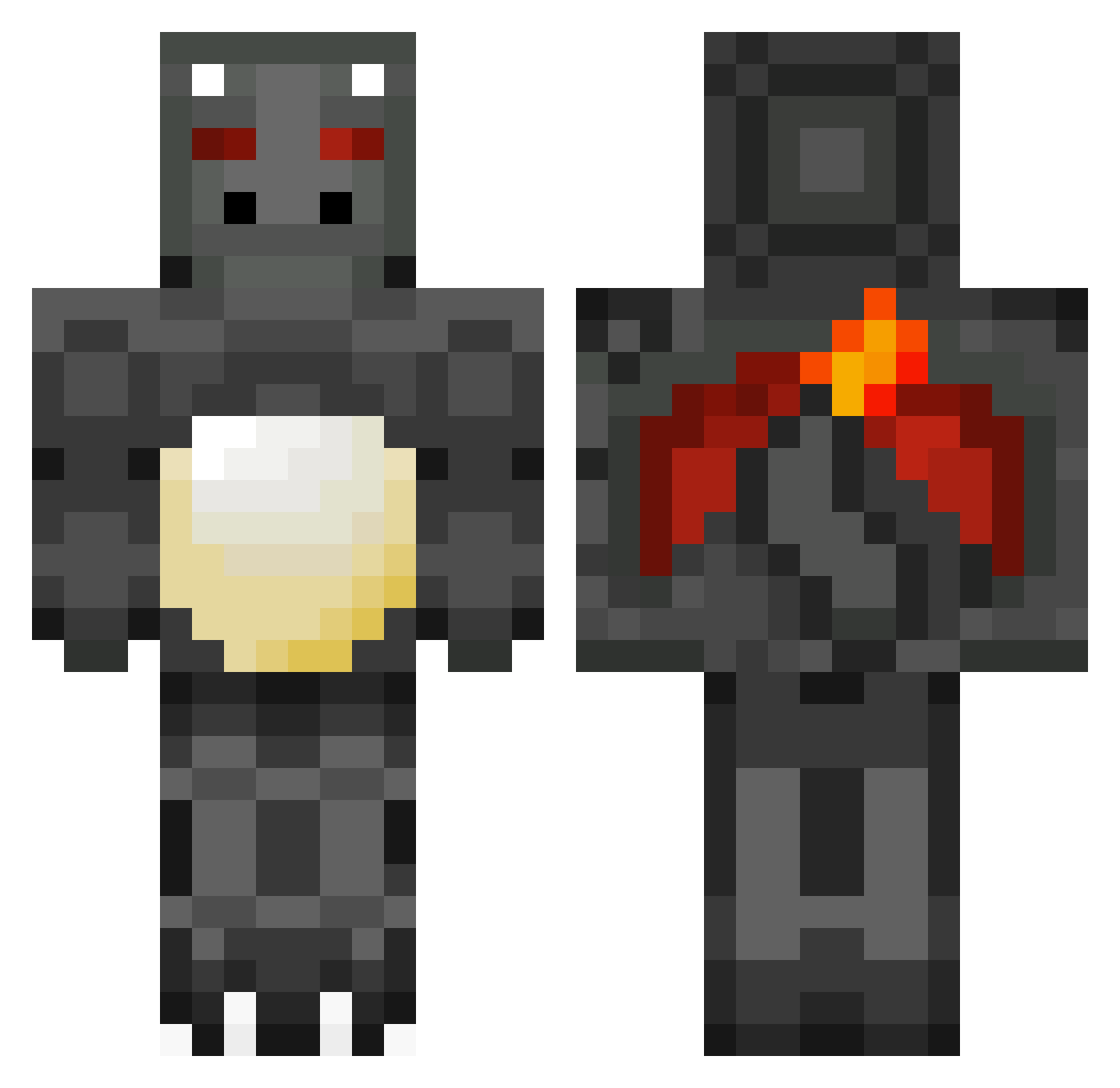 remredjr Minecraft skin, front and back view