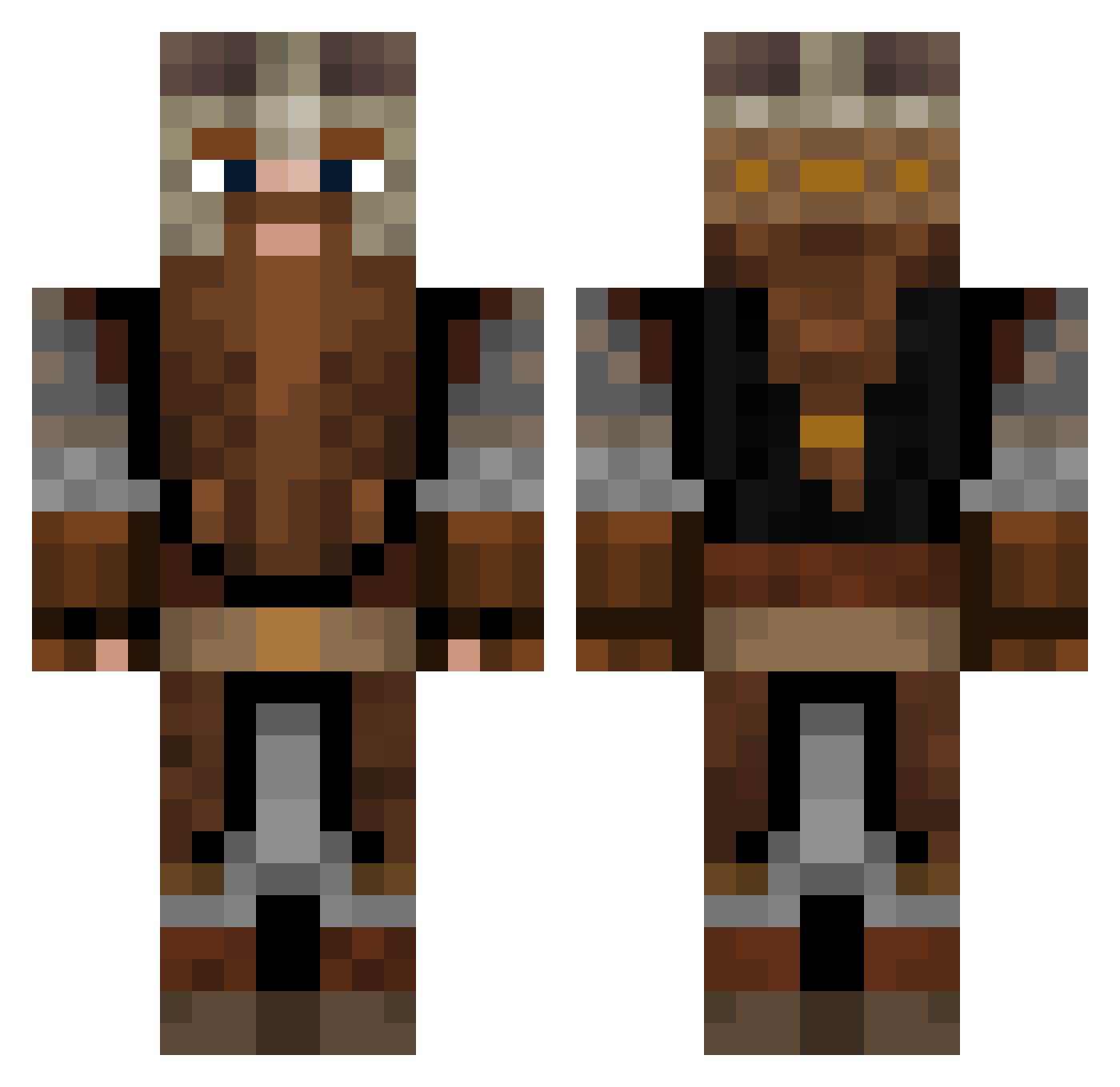 JapaneseTree Minecraft skin, front and back view